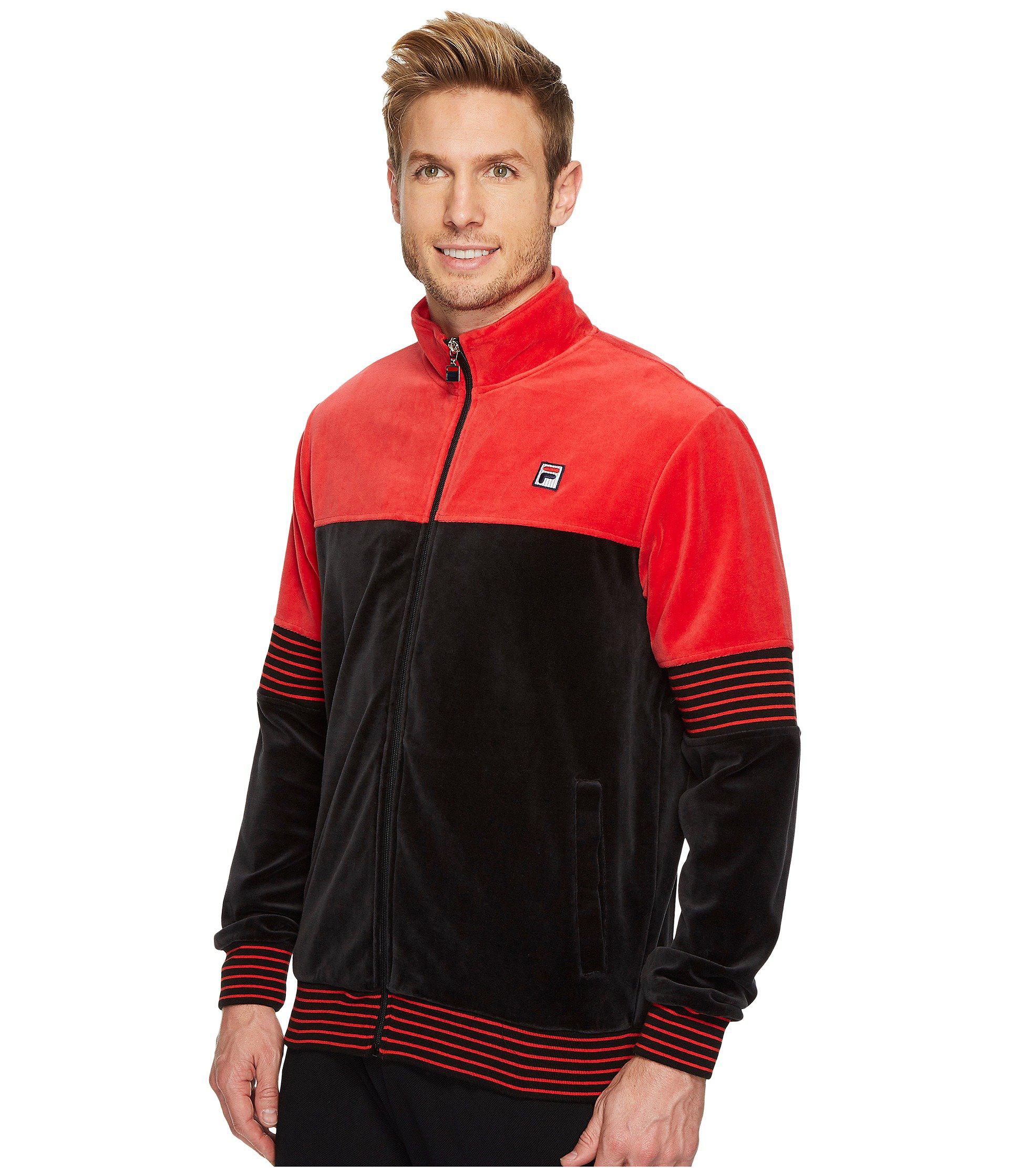 Fila Cotton Marcus Track Jacket in Red/Black (Red) for Men Lyst