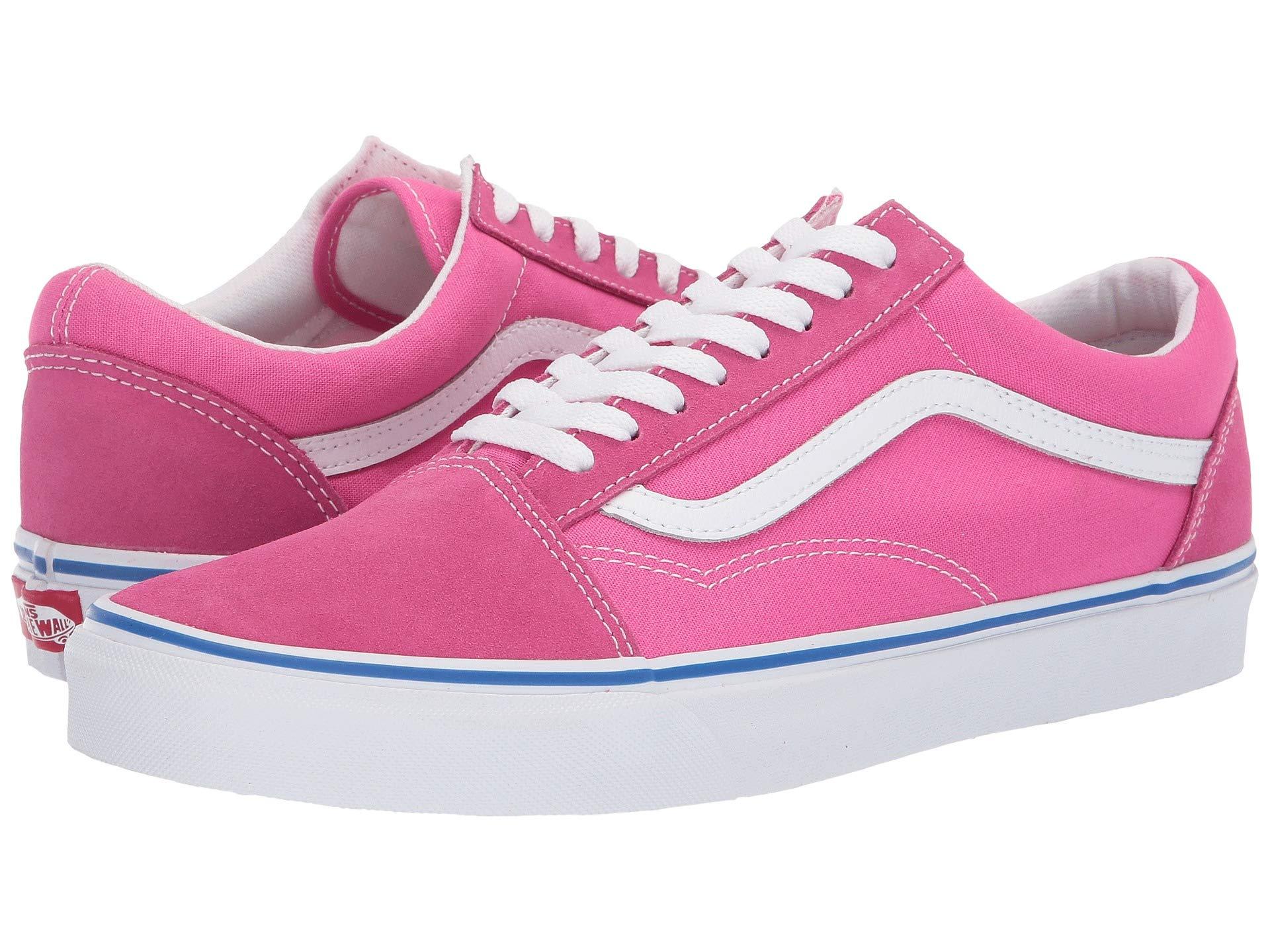 pink and tan vans