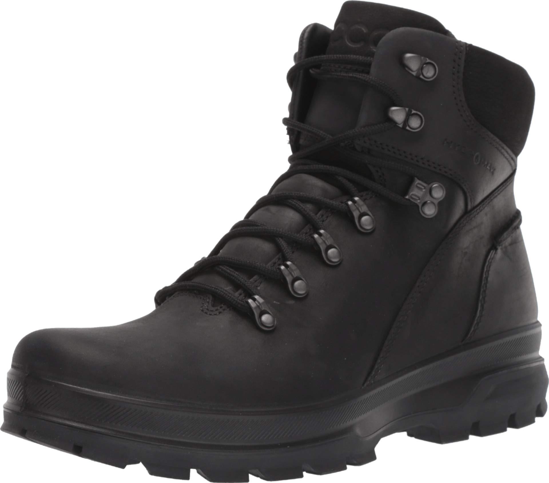 Ecco Leather Rugged Track Plain Toe in Black/Black (Black) for Men ...