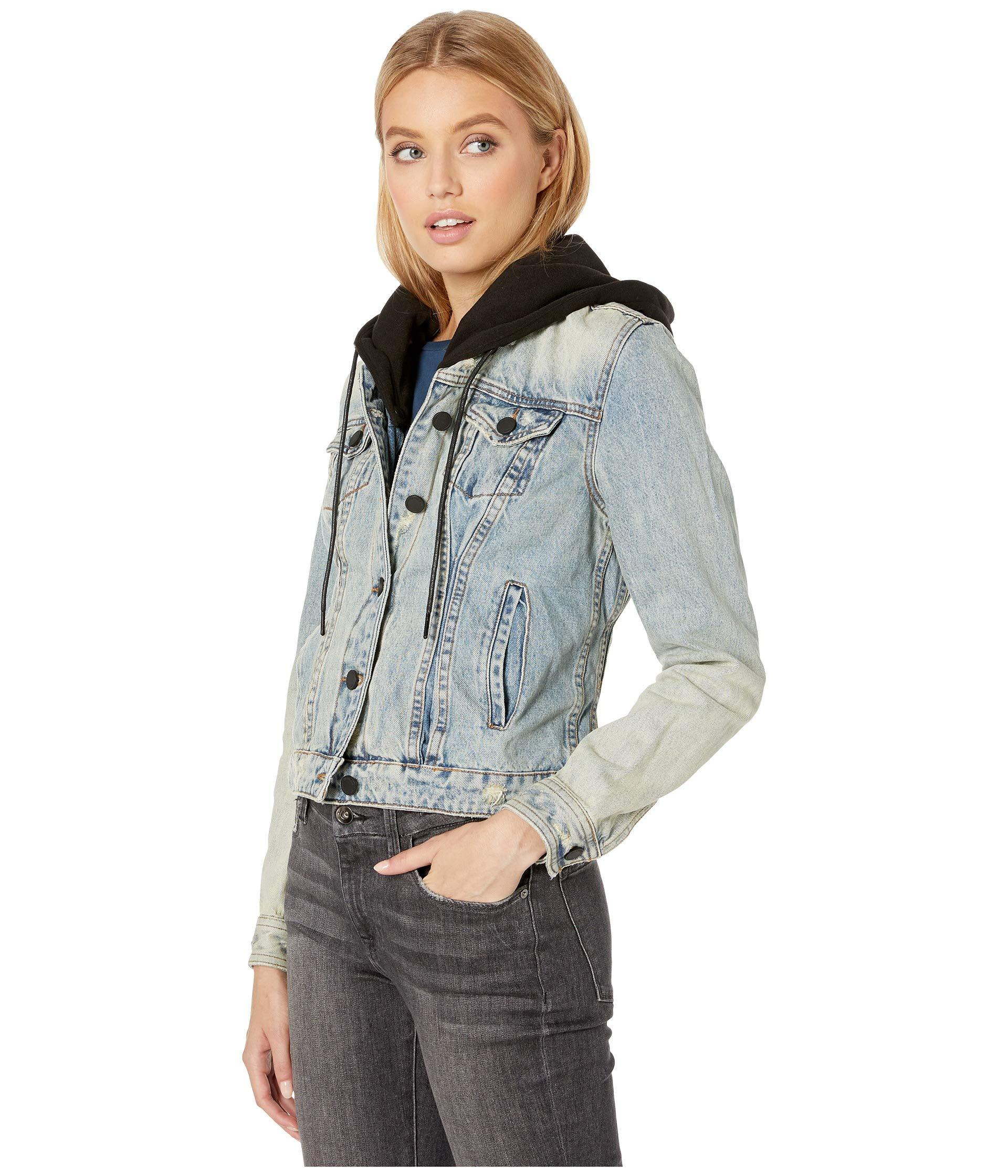 Blank NYC Denim Jacket With Hood In 