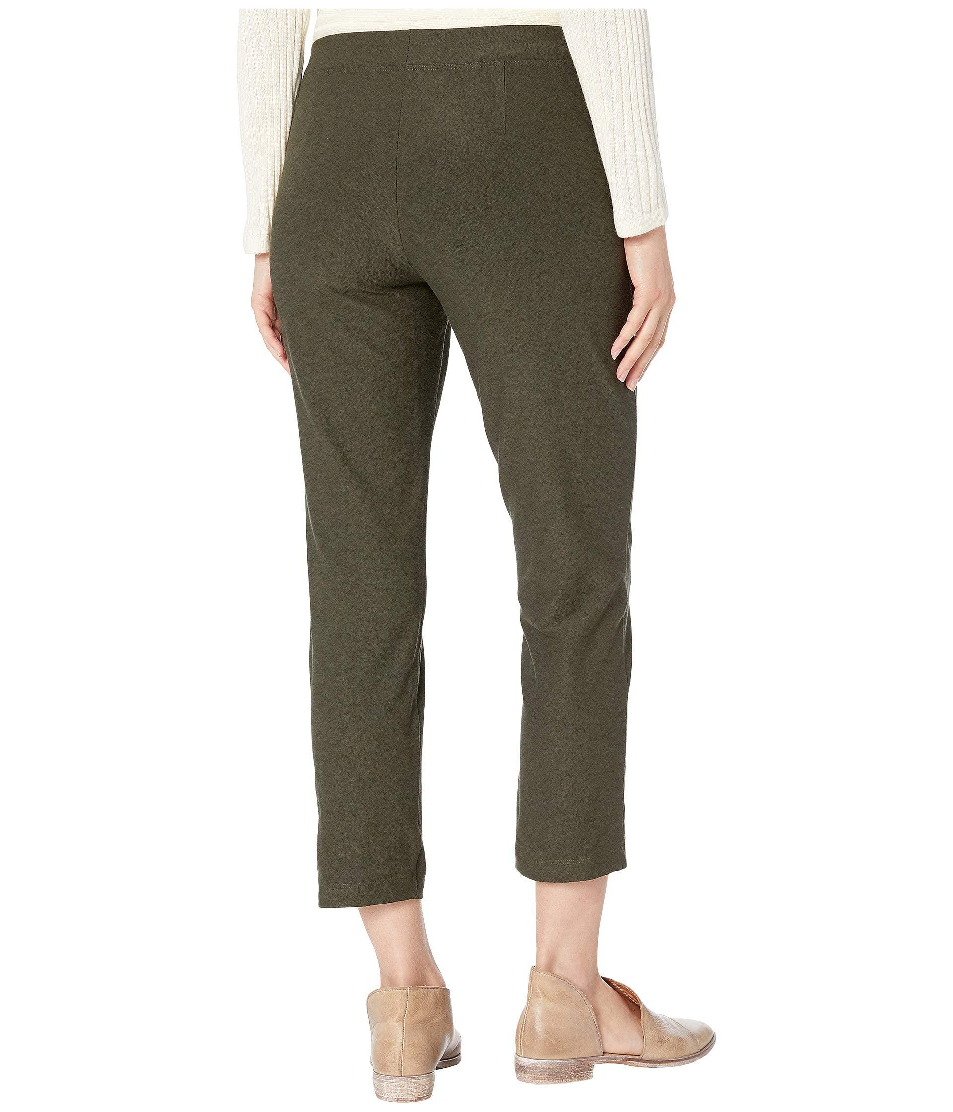 Eileen Fisher Synthetic Petite Washable Stretch Crepe Slim Ankle Pants ...