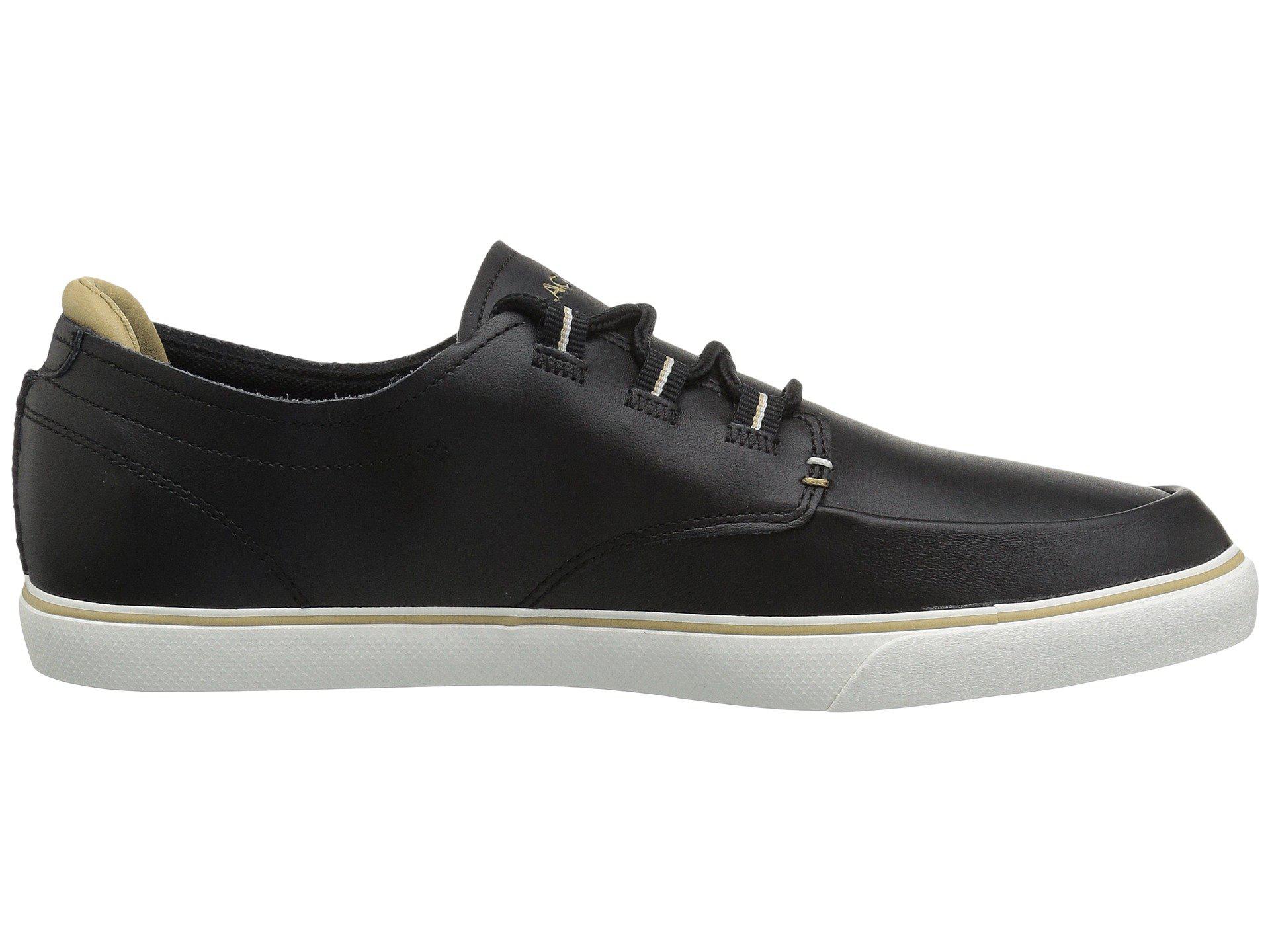 lacoste black esparre deck trainers