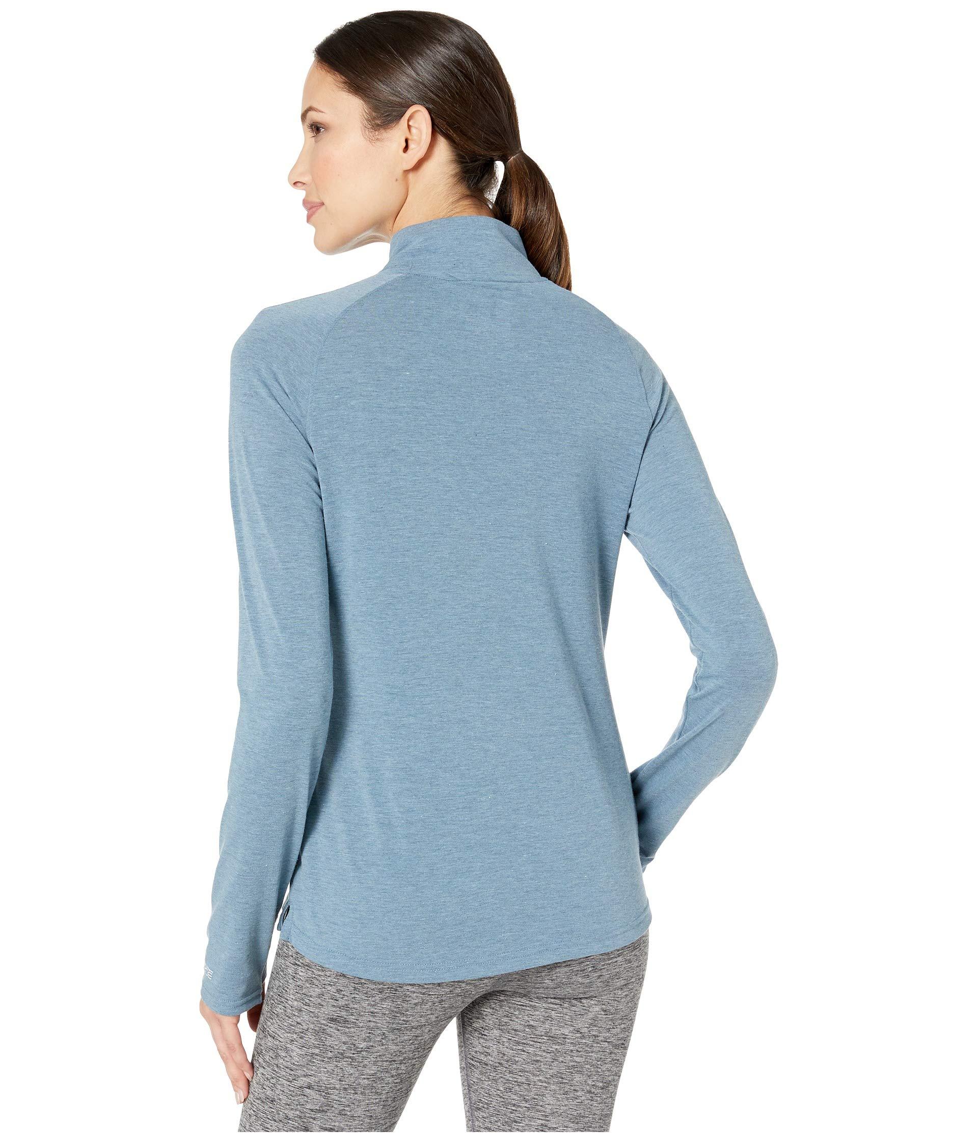Download Carhartt Cotton Force Delmont 1/4 Zip Shirt in Steel Blue ...