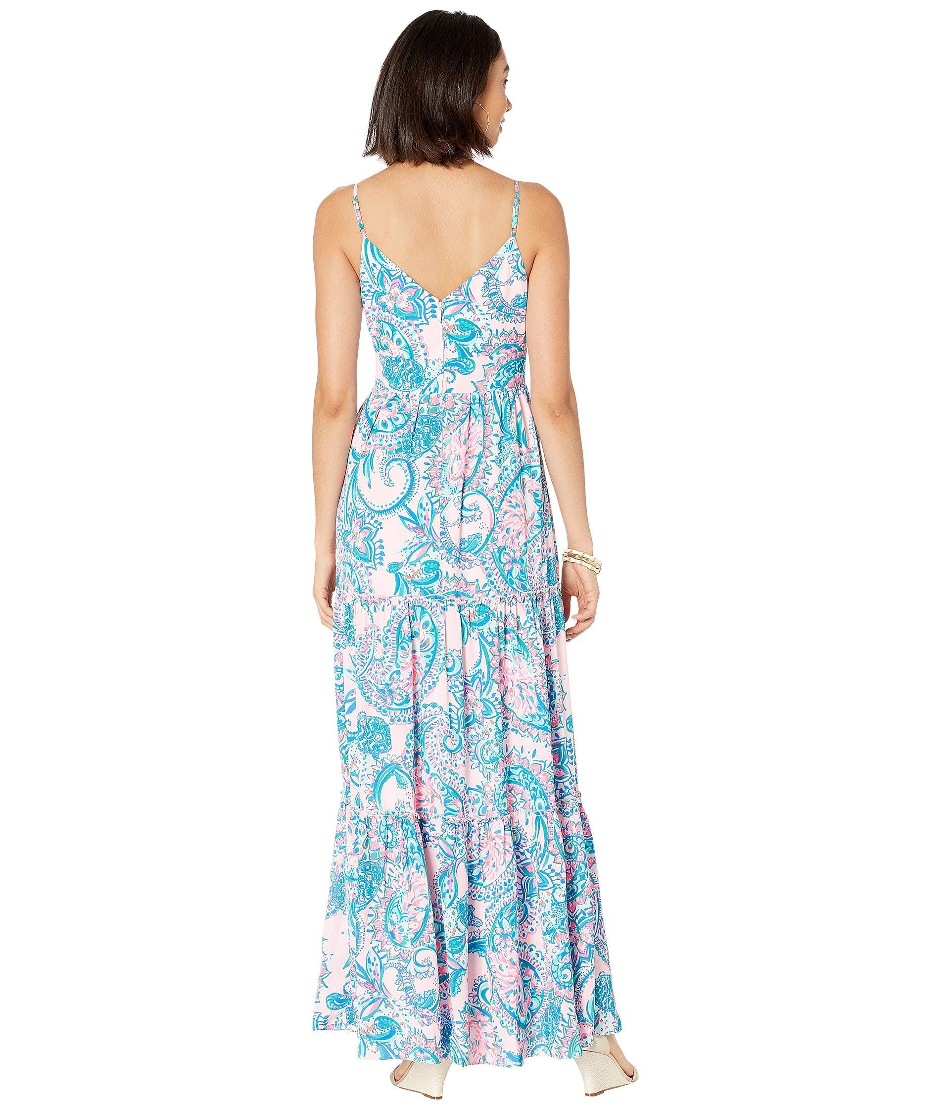 Lilly Pulitzer Cotton Melody Maxi Dress in Blue - Lyst