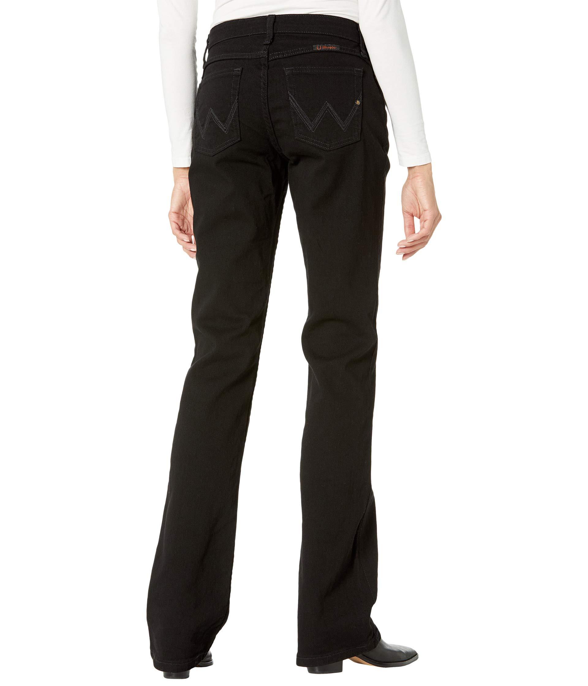 Wrangler Denim Q-baby Mid-rise Bootcut Jeans in Black - Lyst
