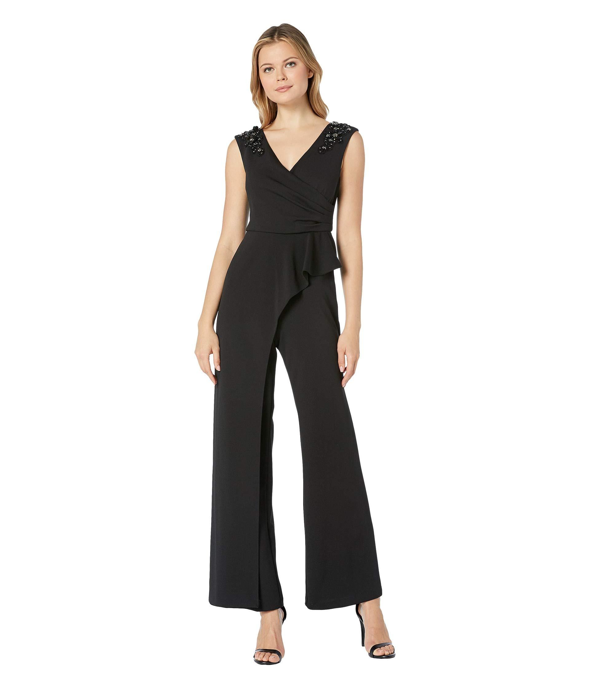Adrianna Papell Synthetic Embellished Extended Shoulder Jumpsuit With ...