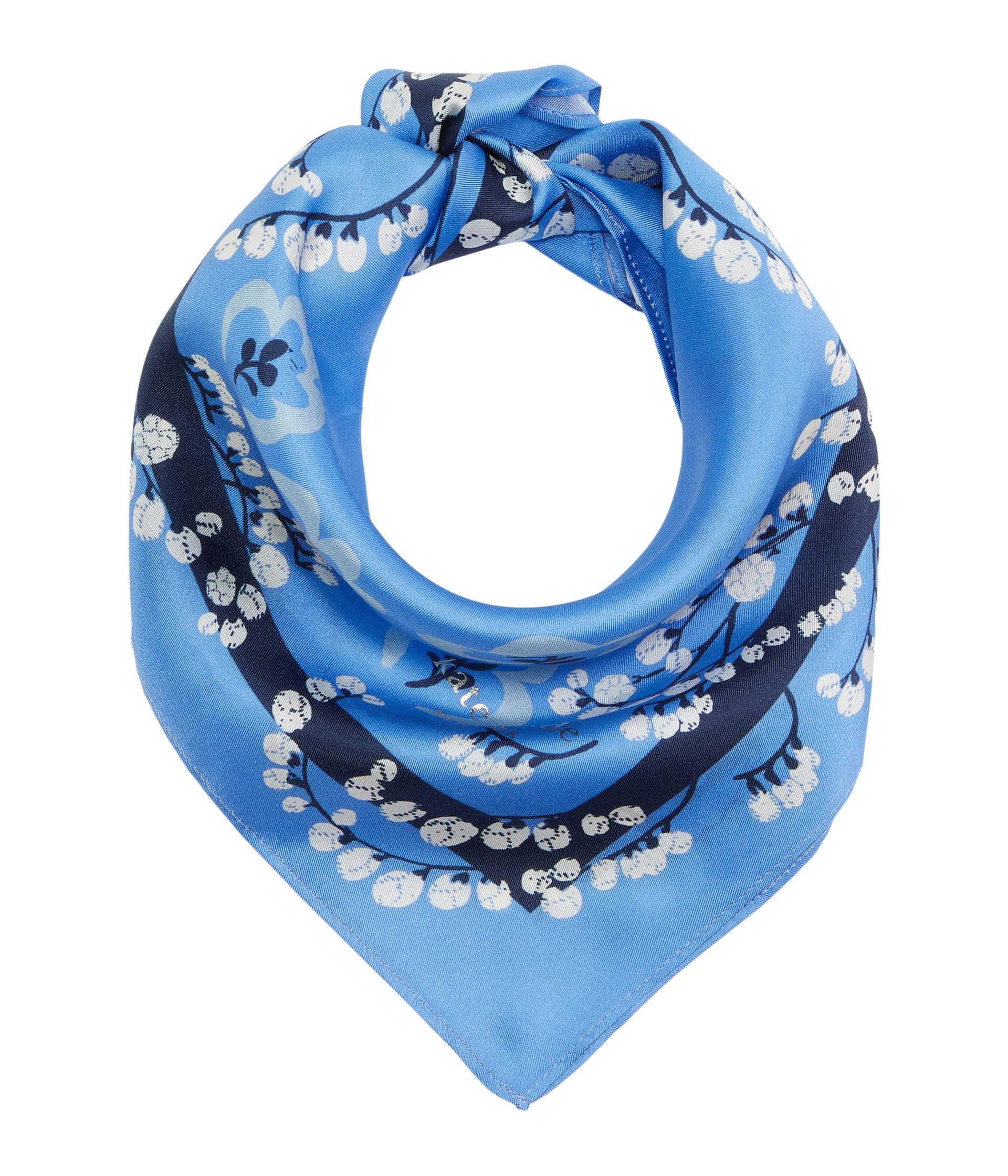 Kate Spade Picnic Floral Silk Bandana in Blue | Lyst