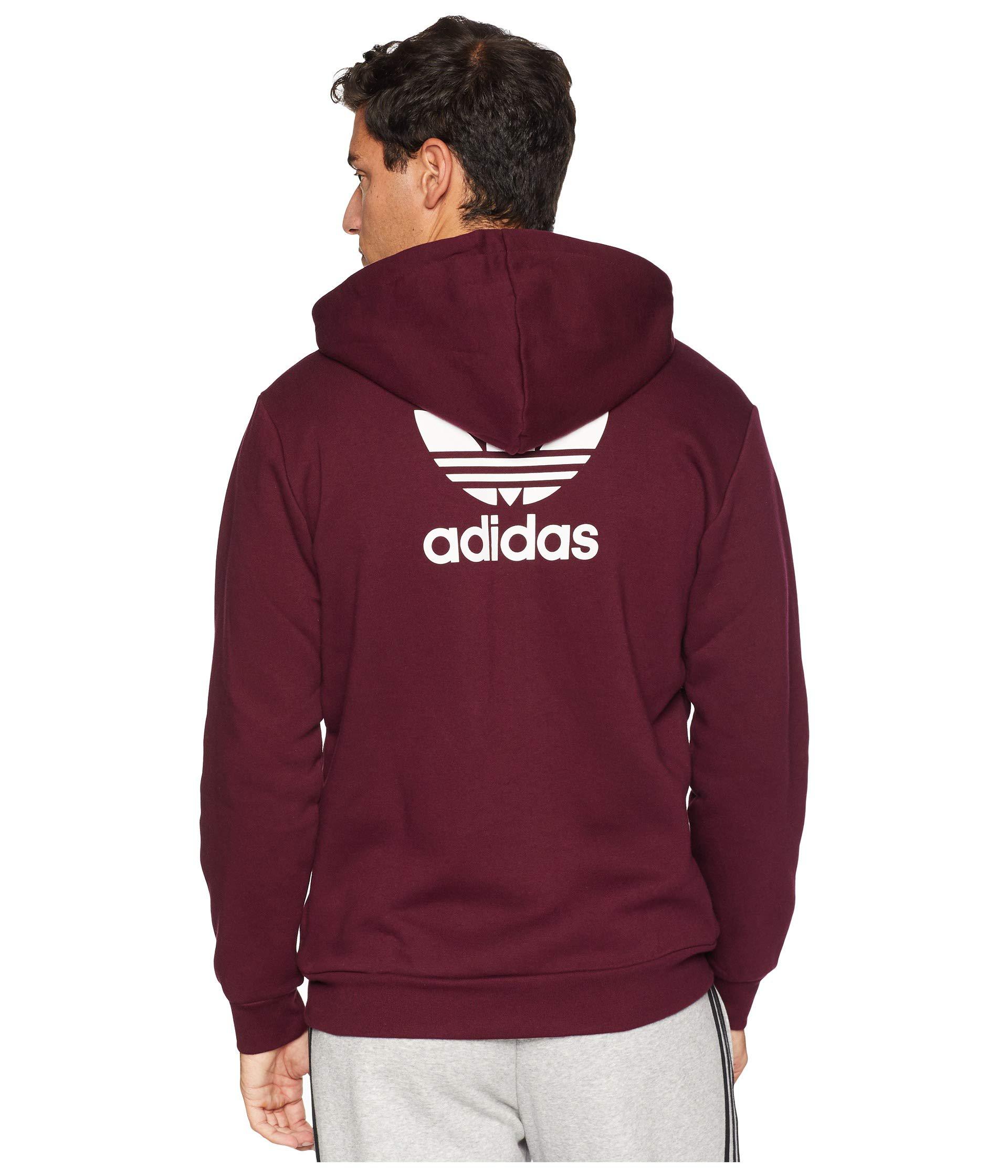 adidas maroon hoodie mens