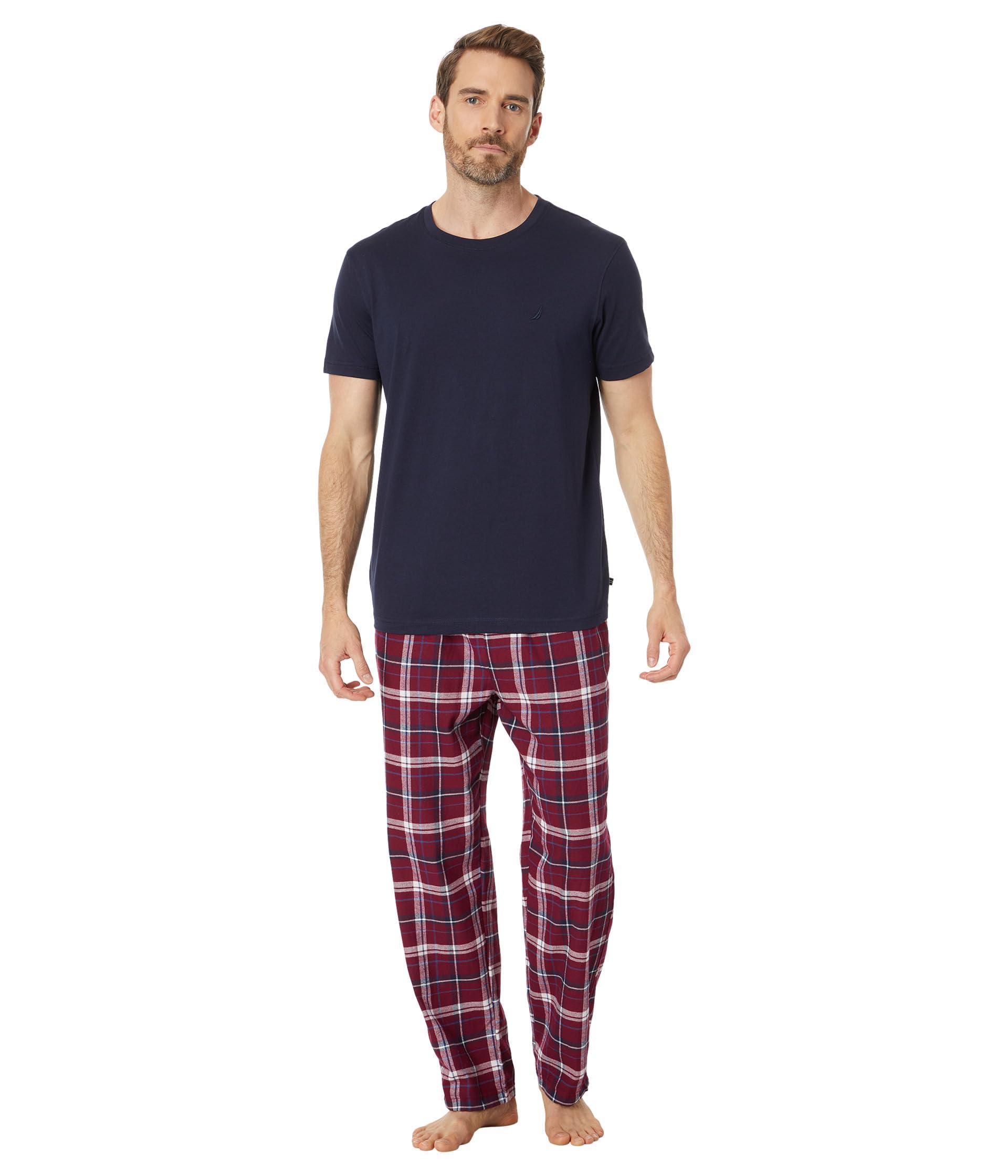 Nautica Flannel Plaid Pajama Pants Set in Blue for Men Lyst