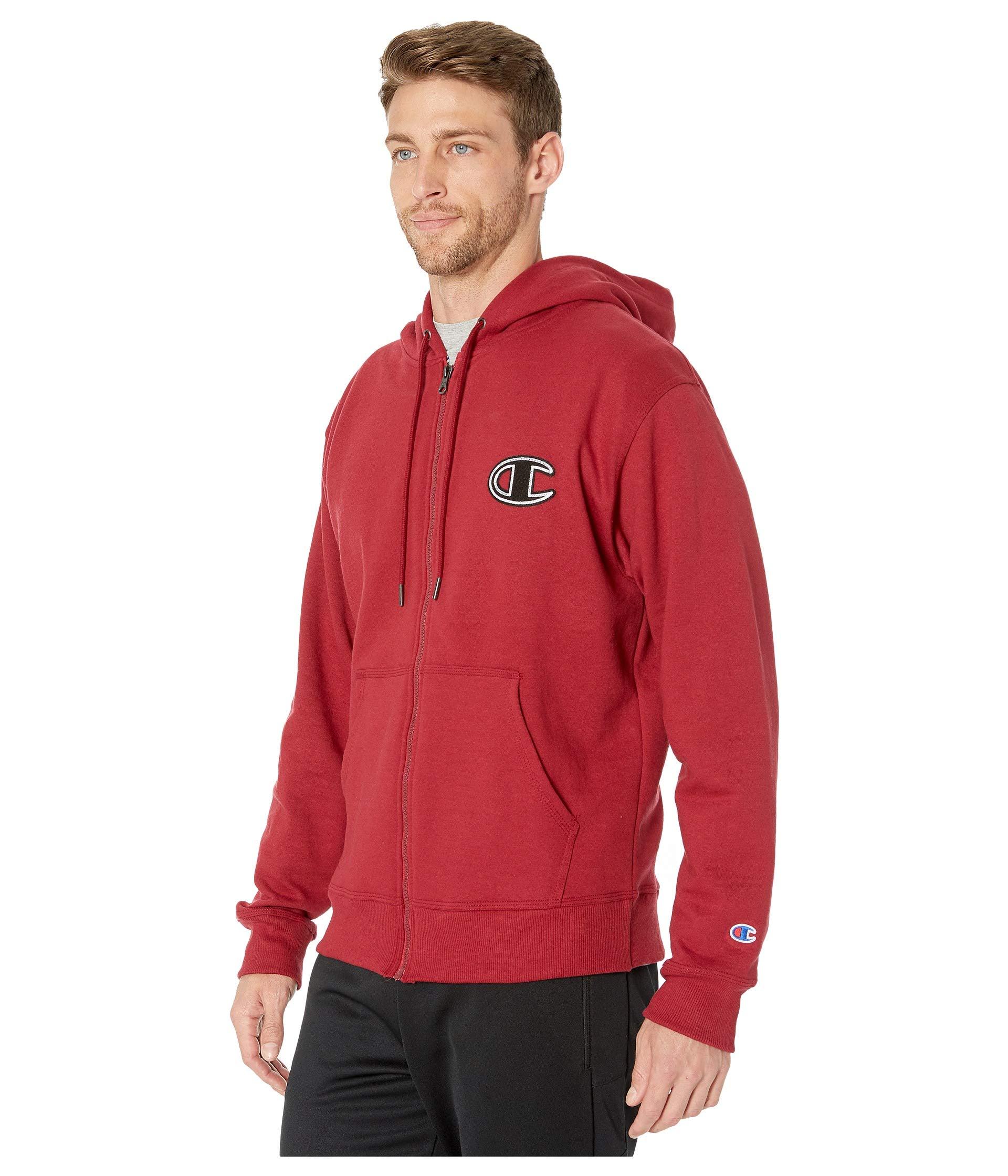 Champion Cotton Powerblend(r) Applique Full Zip Hoodie in ...