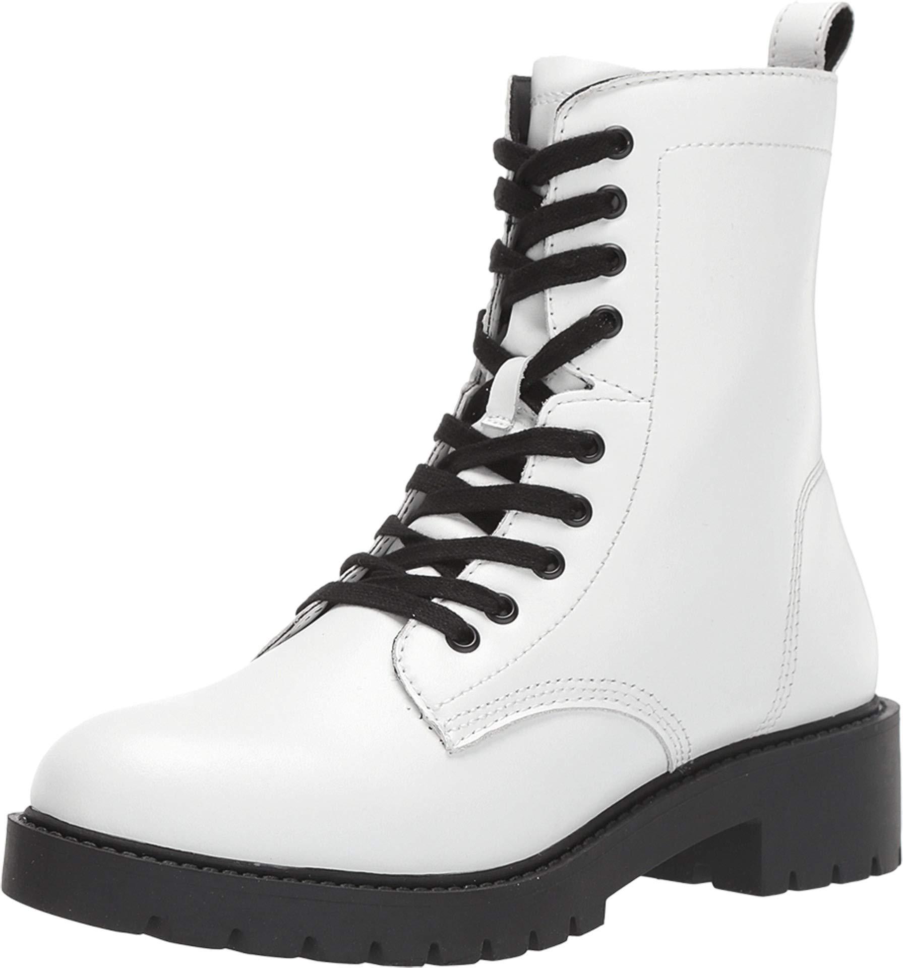 representación Pisoteando medianoche Steve Madden Guided Combat Boot in White | Lyst