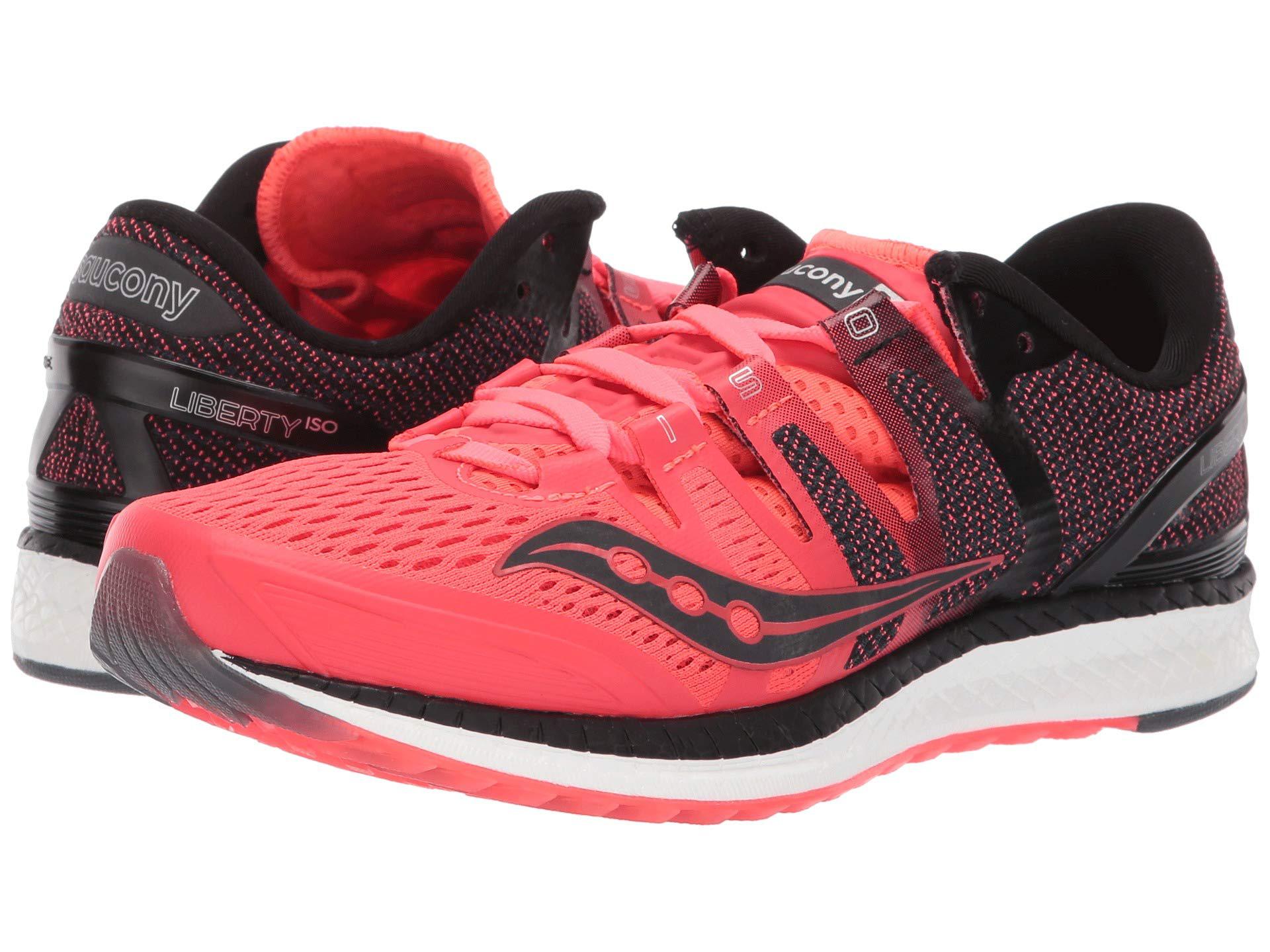 Red Saucony Liberty ISO Womens Running Shoes