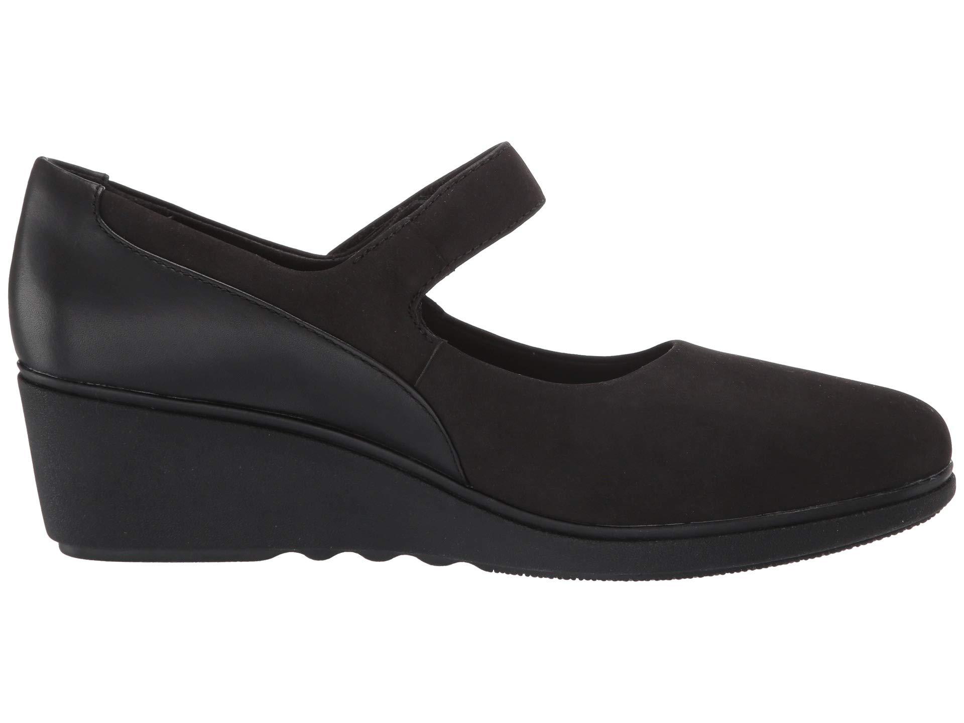 Clarks Leather Un Tallara Ivy Womens Wedge Heel Shoes in Black - Lyst