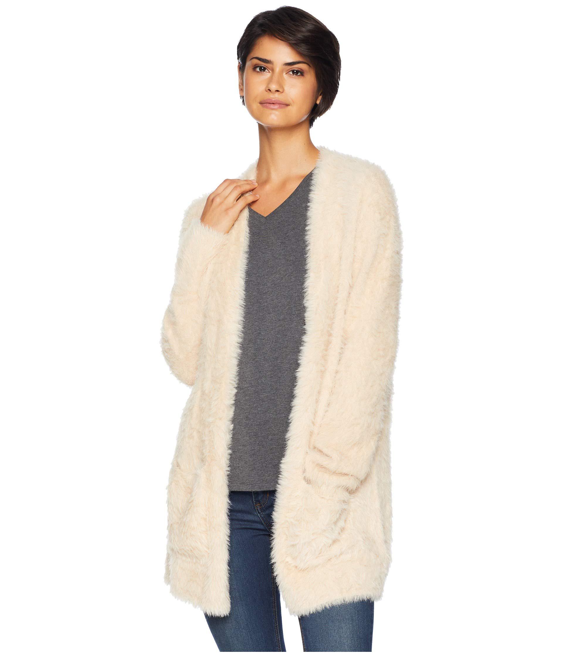 free people faux fur cardi