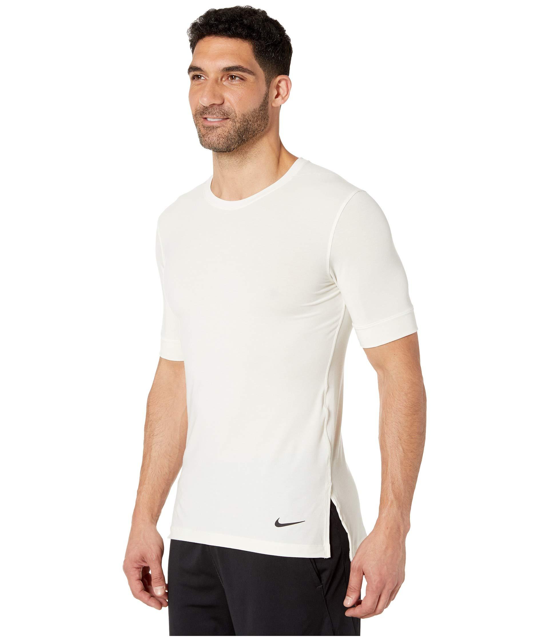 Nike Men's Yoga Fleece Top in White - ShopStyle Shirts