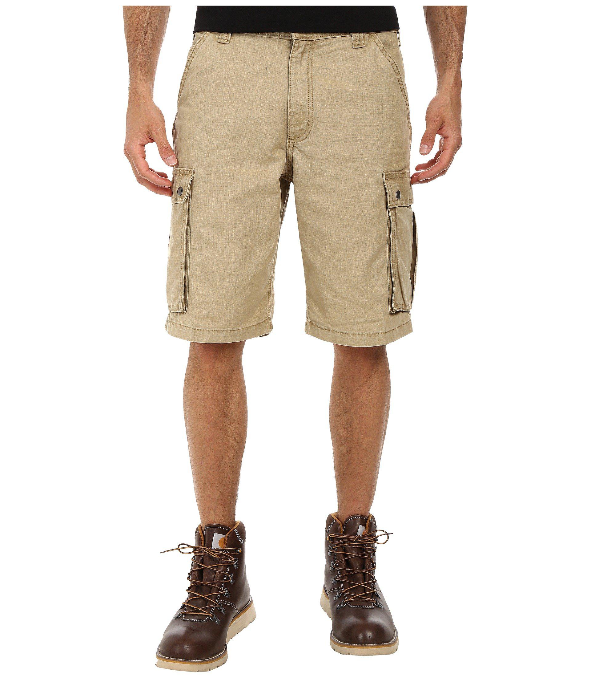 Carhartt Canvas Rugged Cargo Short (dark Khaki) Shorts in Natural for ...