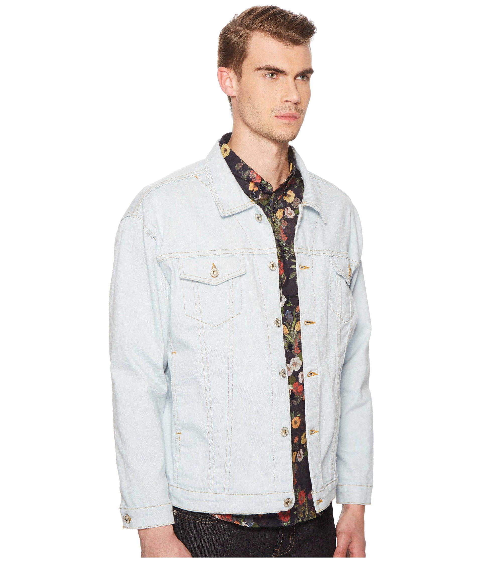 powder blue denim jacket
