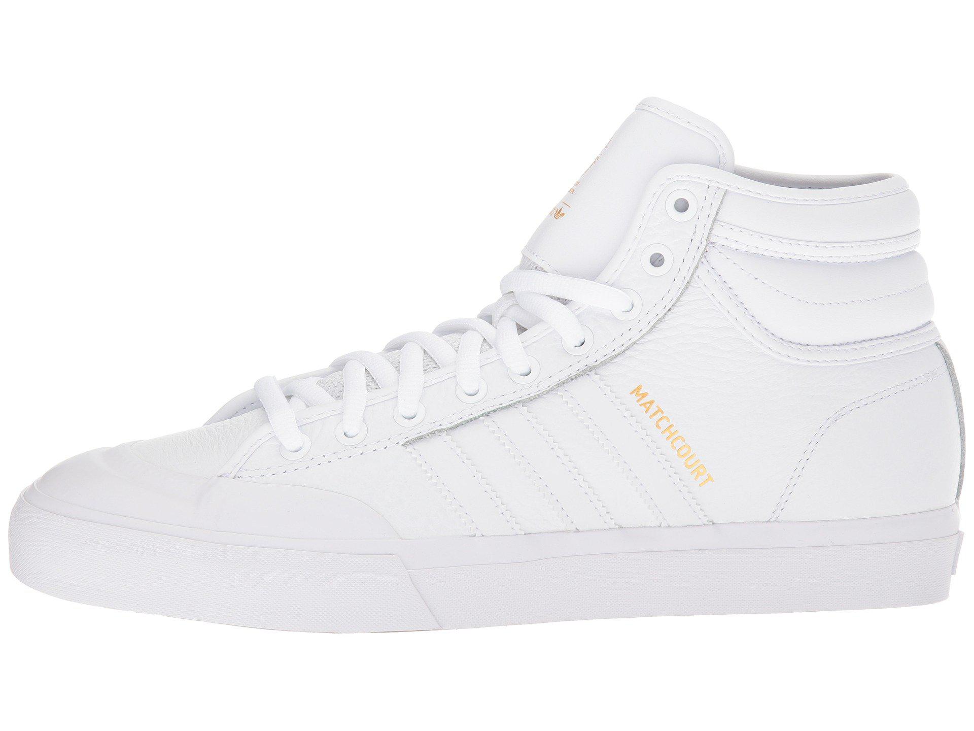 adidas Originals Matchcourt High Rx2 (footwear White/footwear White/gold  Metallic) Men's Skate Shoes for Men | Lyst