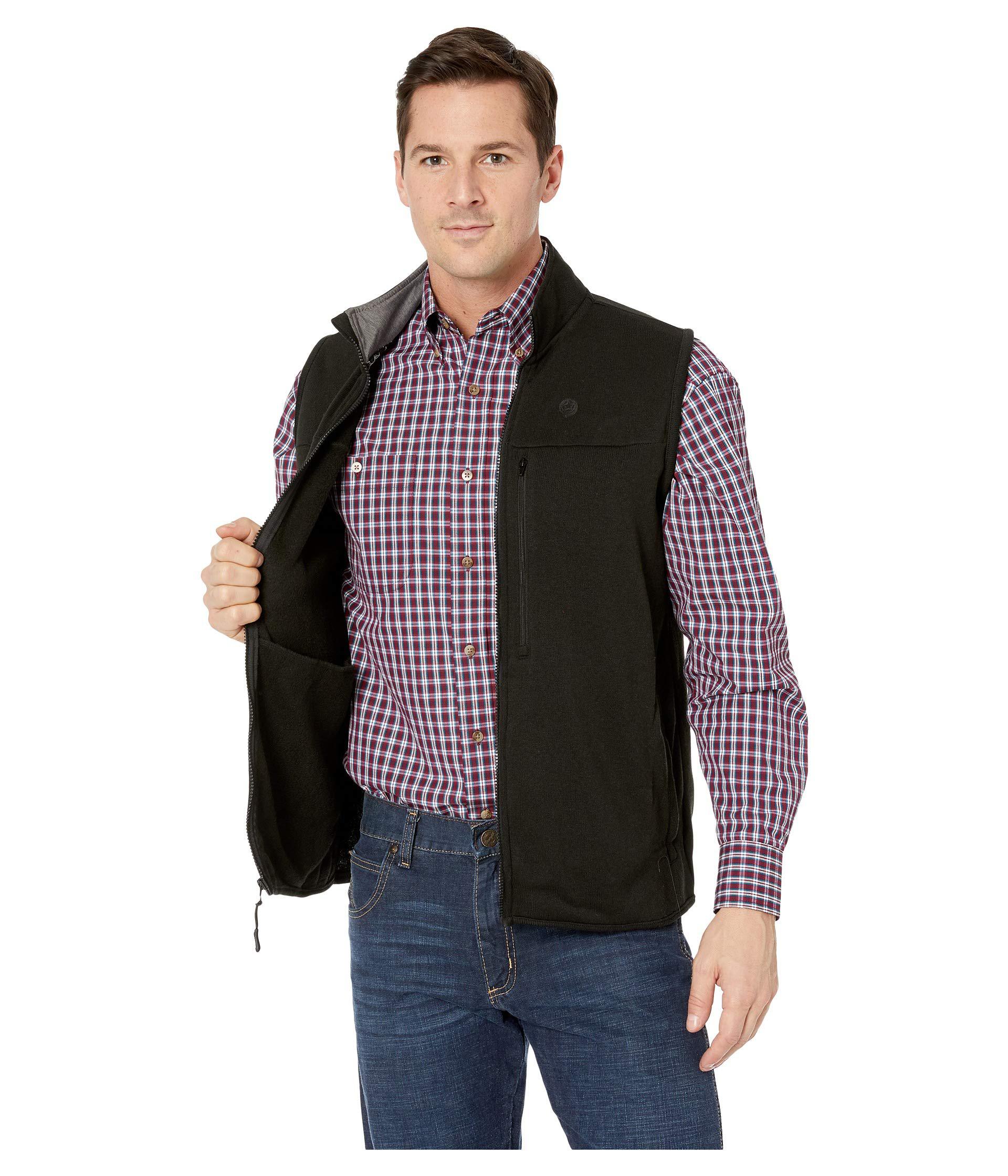 Wrangler George Strait Knit Vest (black) Men's Clothing for Men | Lyst