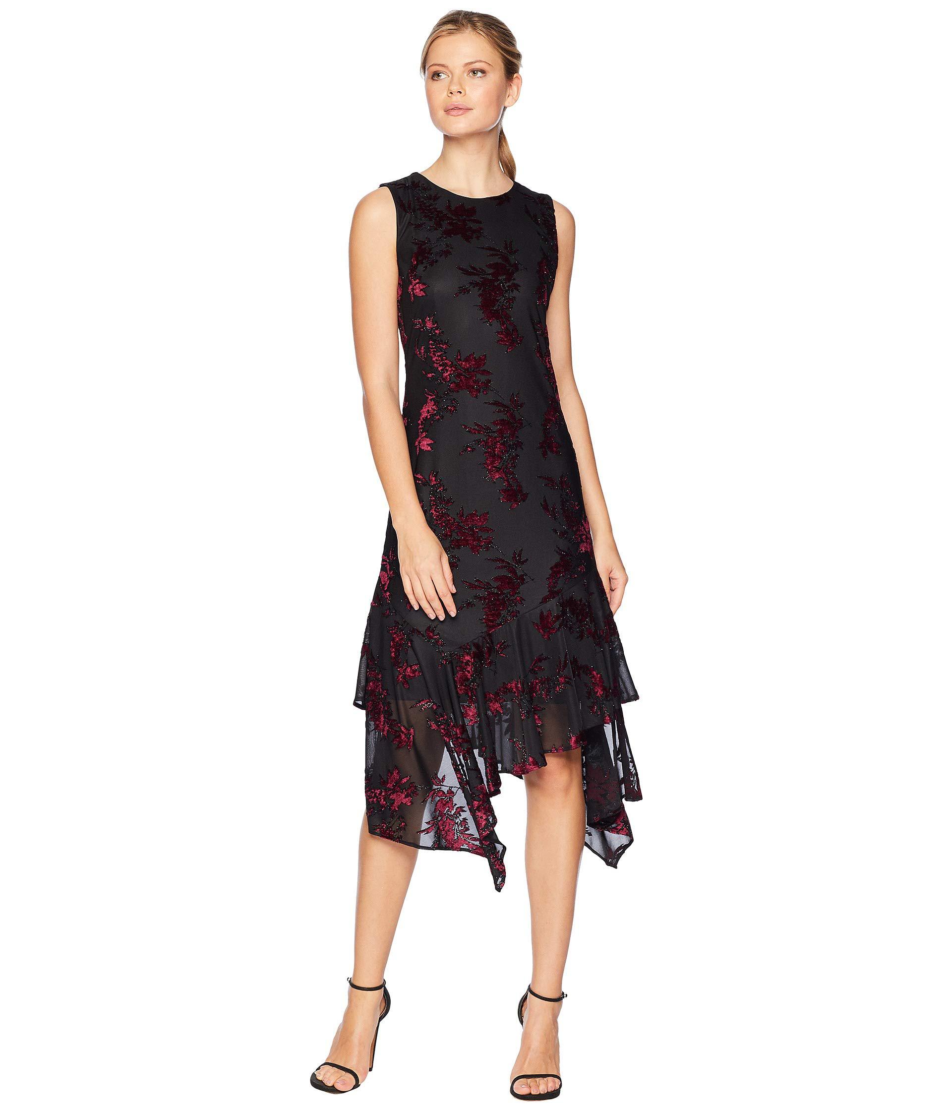 calvin klein burnout velvet dress