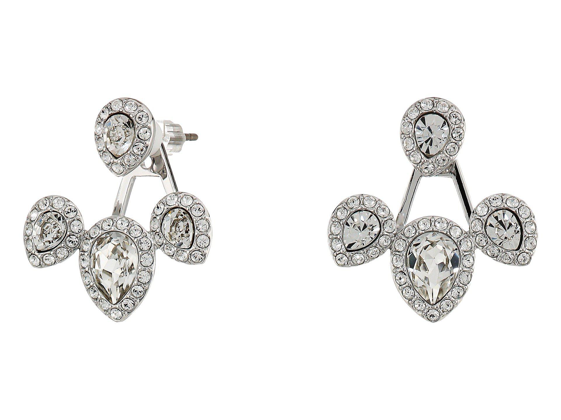 Swarovski Christie Pierced Earrings Jacket (crystal Clear) Earring | Lyst