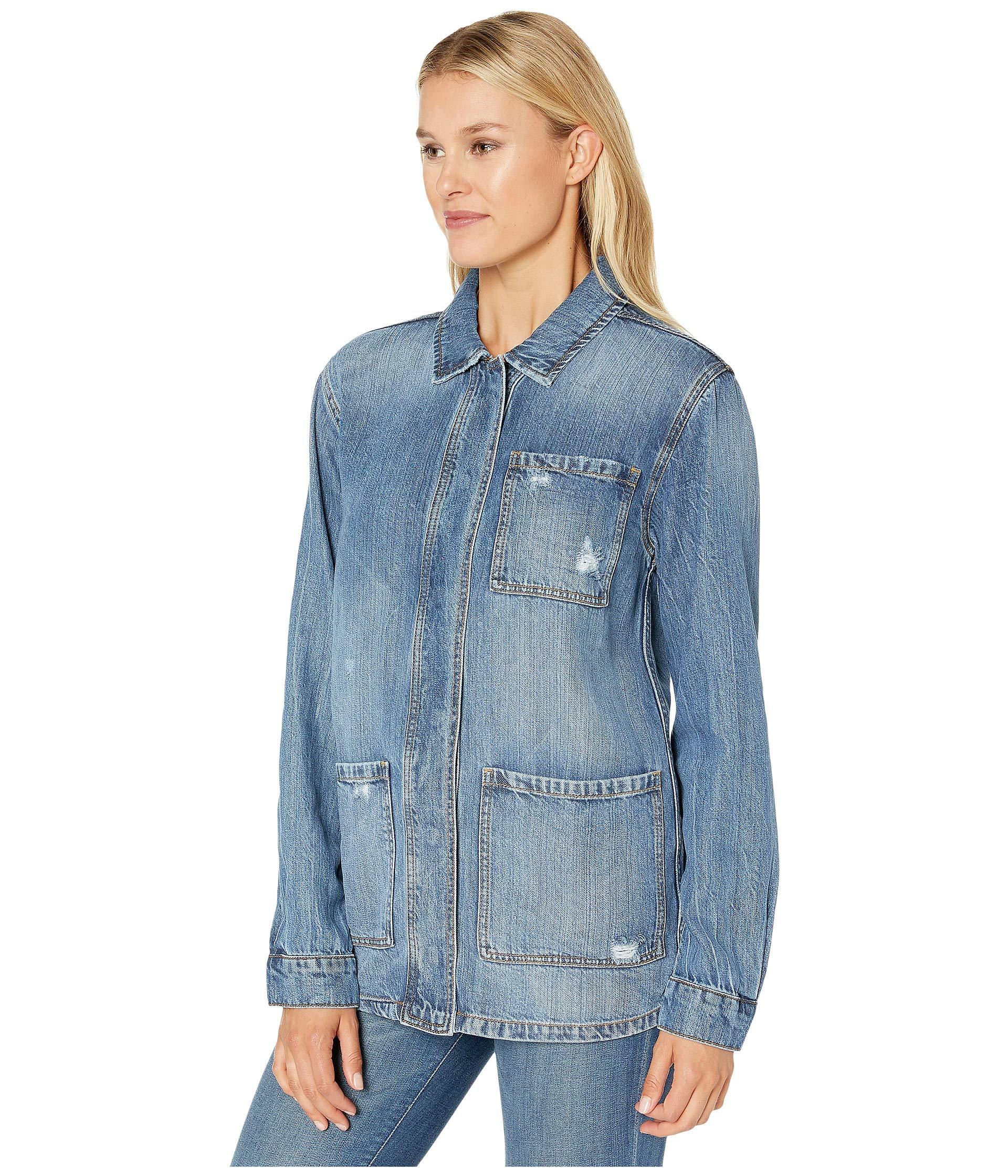 Kut From The Kloth Denim Llysa Jacket With Patch Pockets in Blue - Save ...