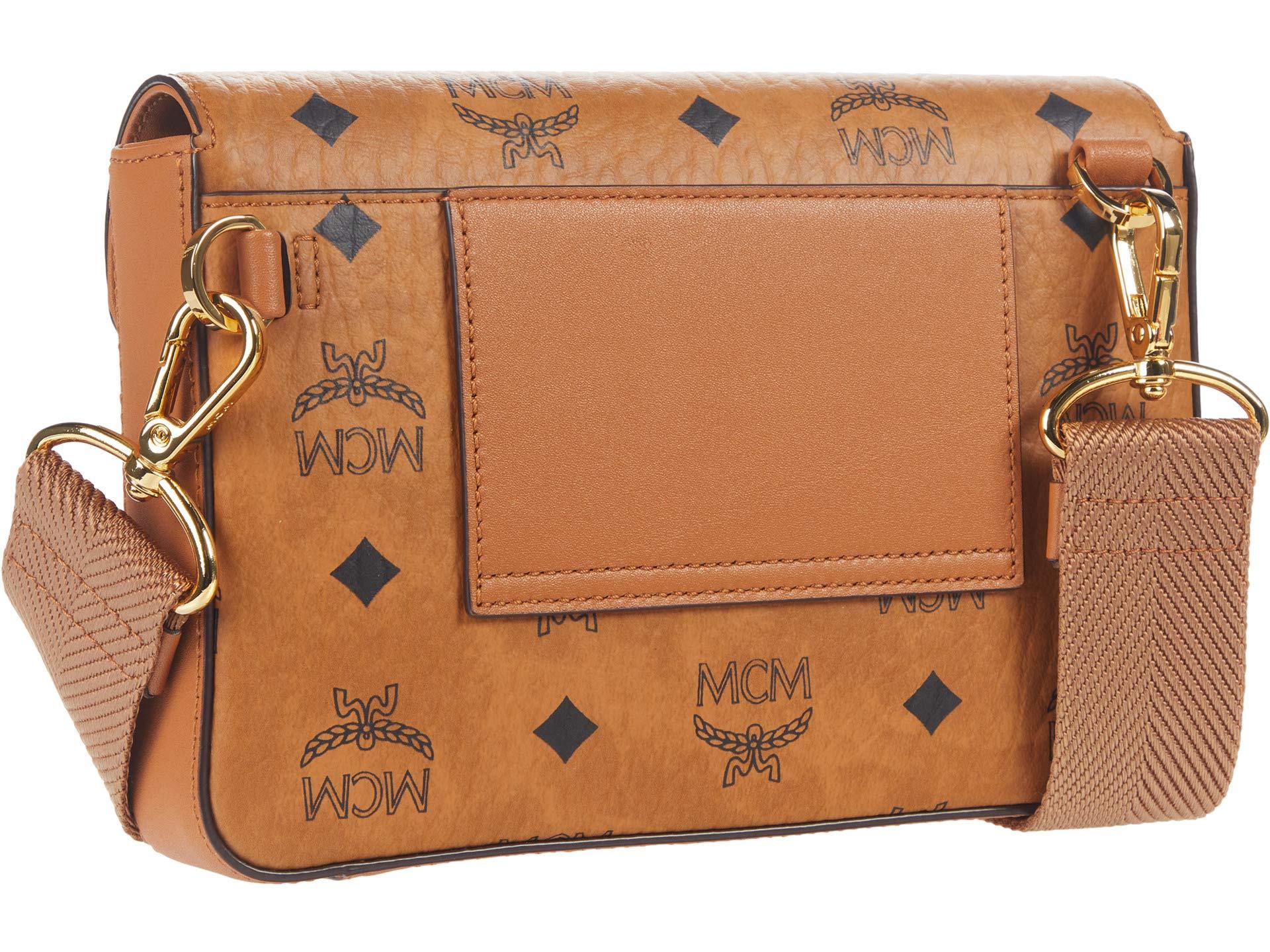 MCM Leather Visetosprint Messenger Bag in Tan (Brown) for Men Save 6