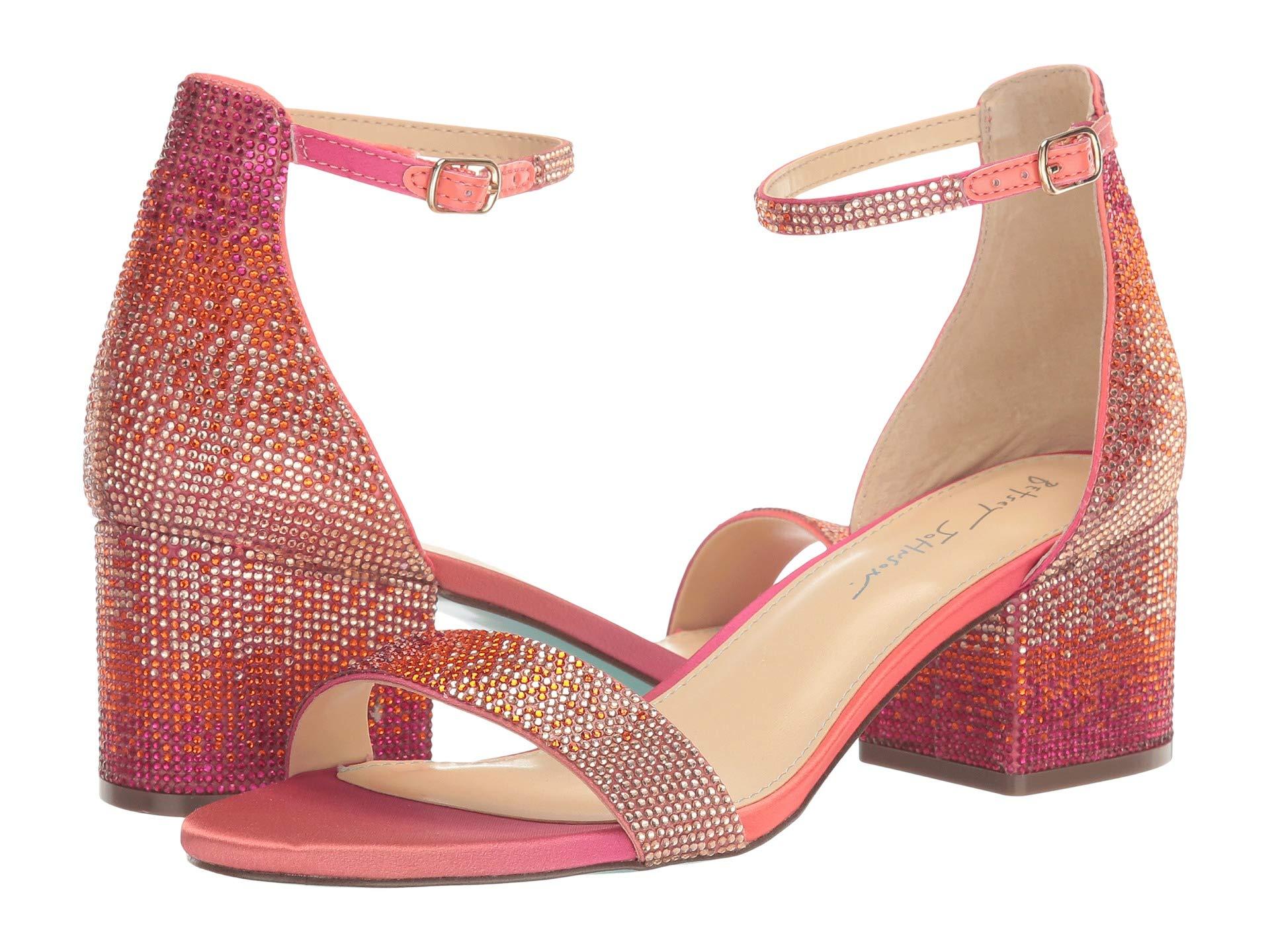 blue by betsey johnson mari block heel dress sandals