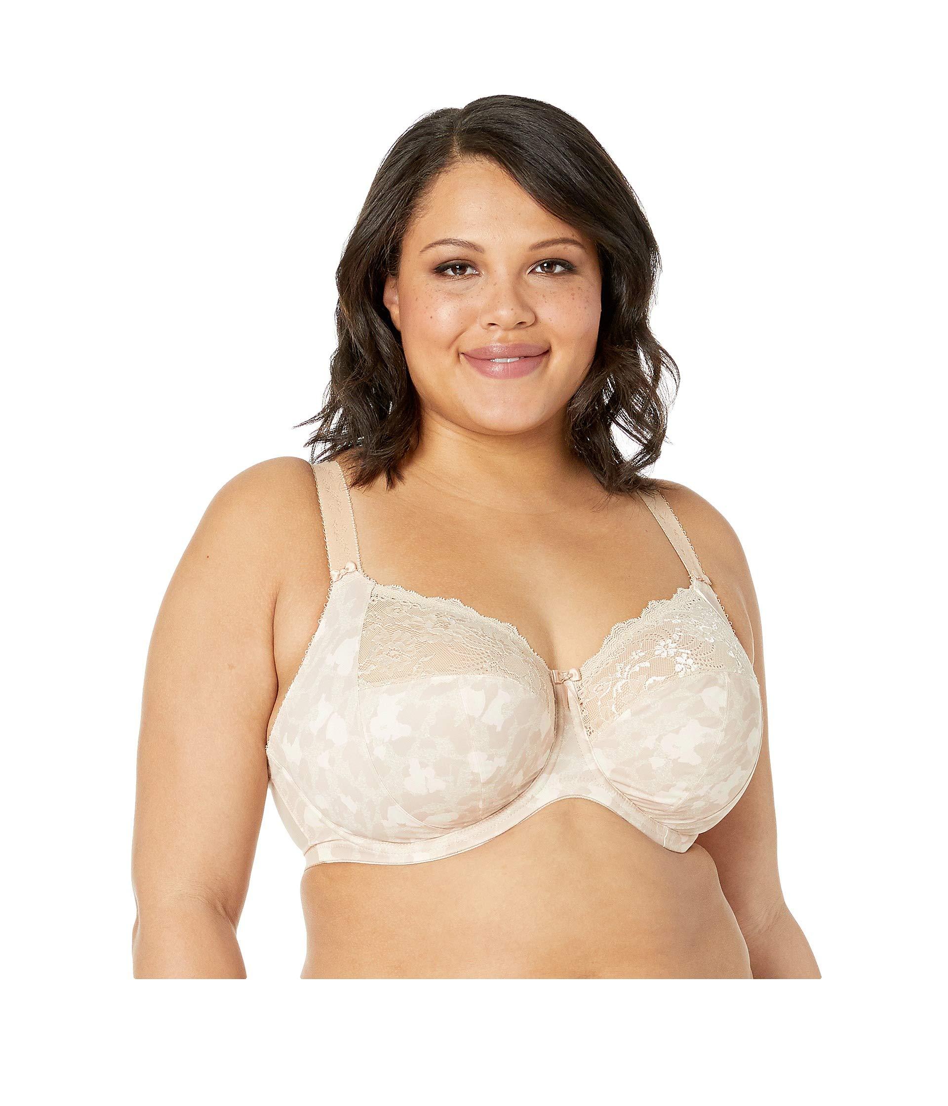 Elomi Underwire Full Cup Bra With Stretch Lace in Gold (Metallic