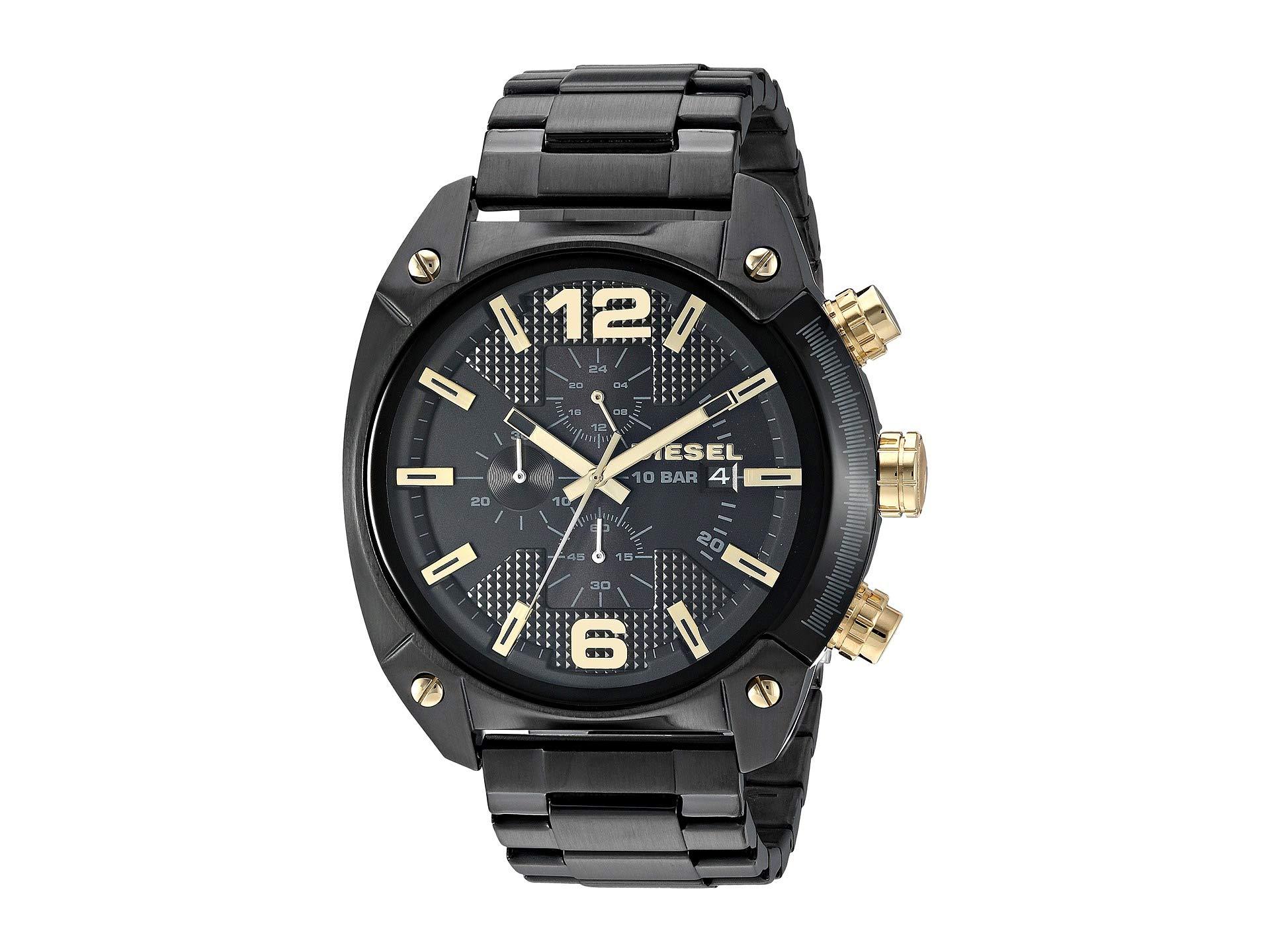 diesel black chain watch