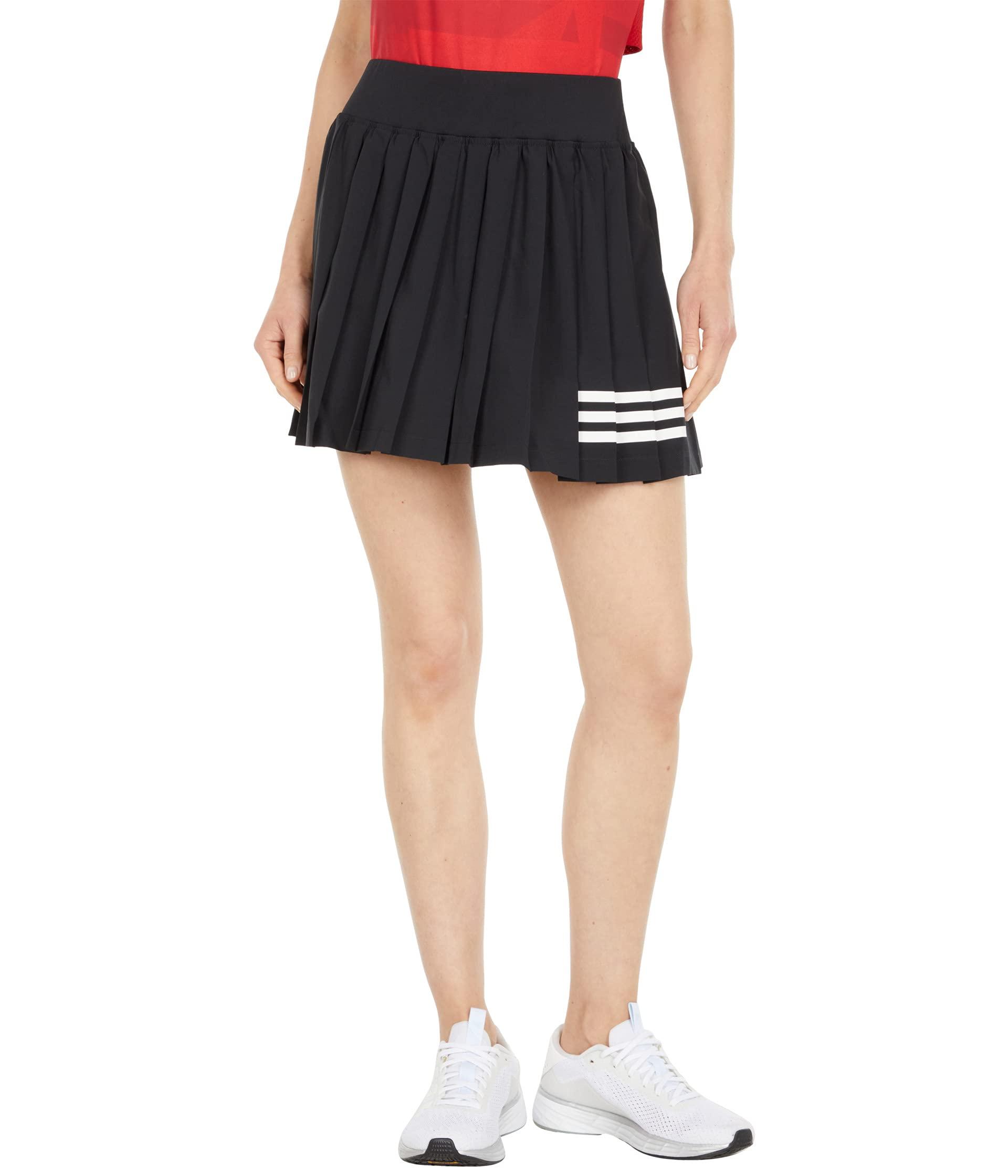 adidas Synthetic Club Tennis Pleated Skirt in Black/White (Black) - Save  21% | Lyst