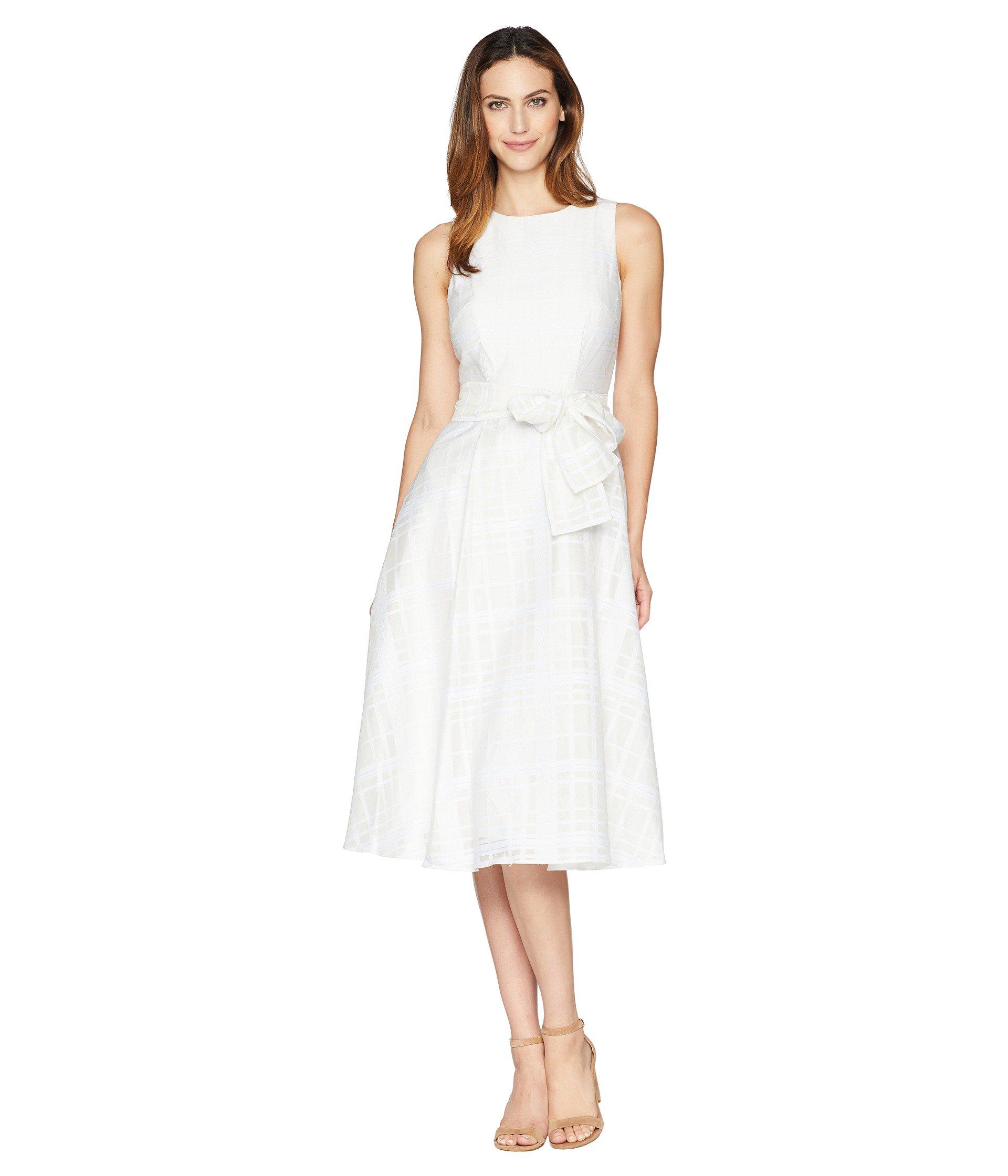 calvin klein belted midi dress