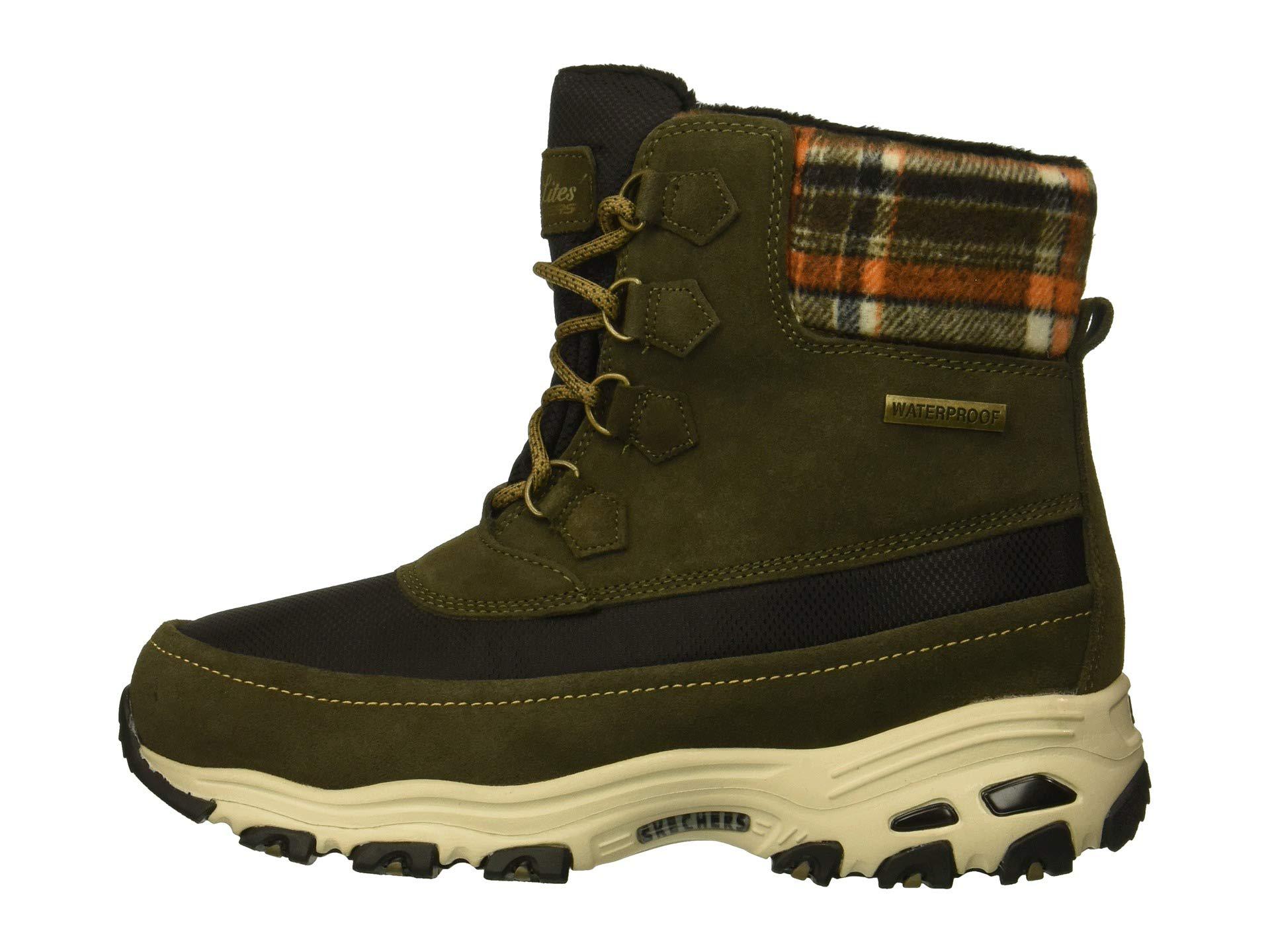 skechers boots womens olive
