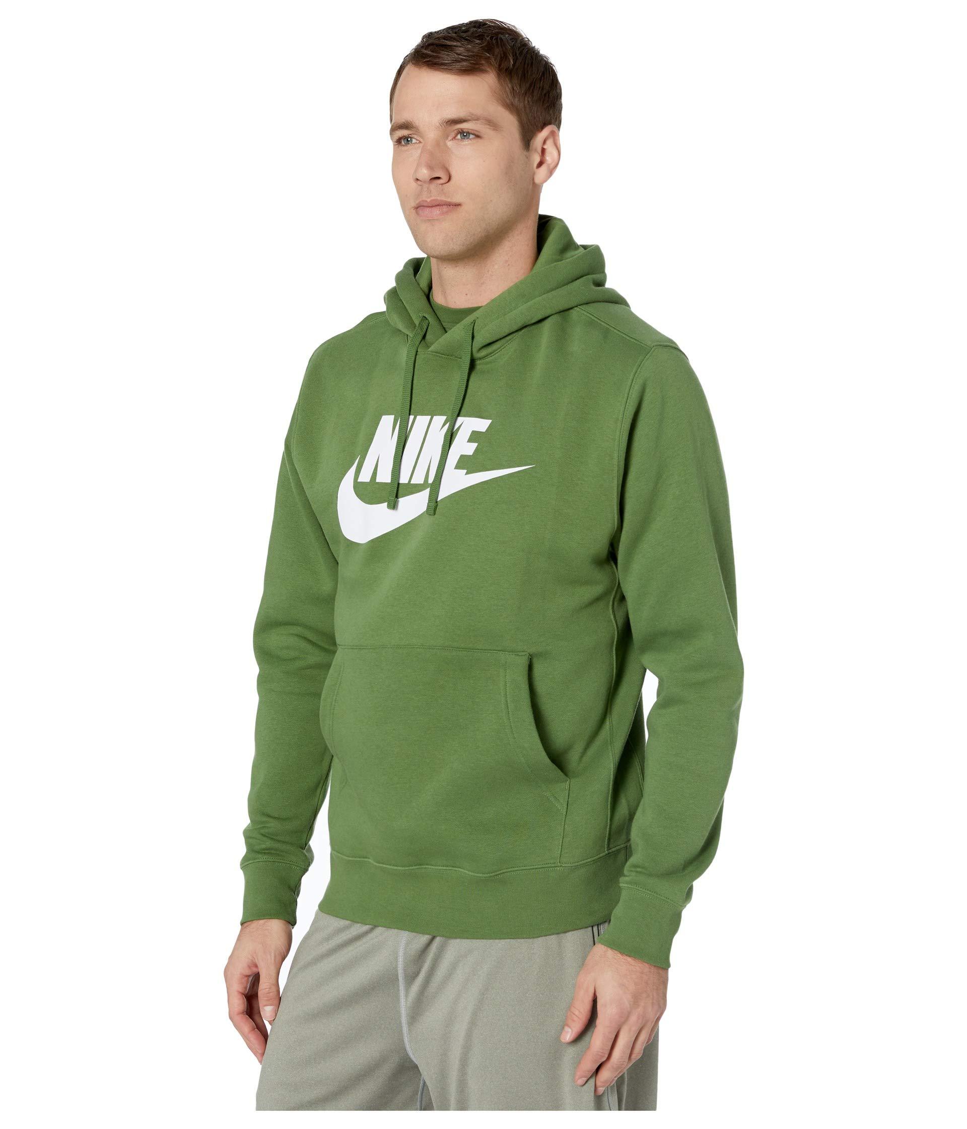 Nike Cotton Nsw Club Hoodie Pullover Graphics in Green for Men - Lyst