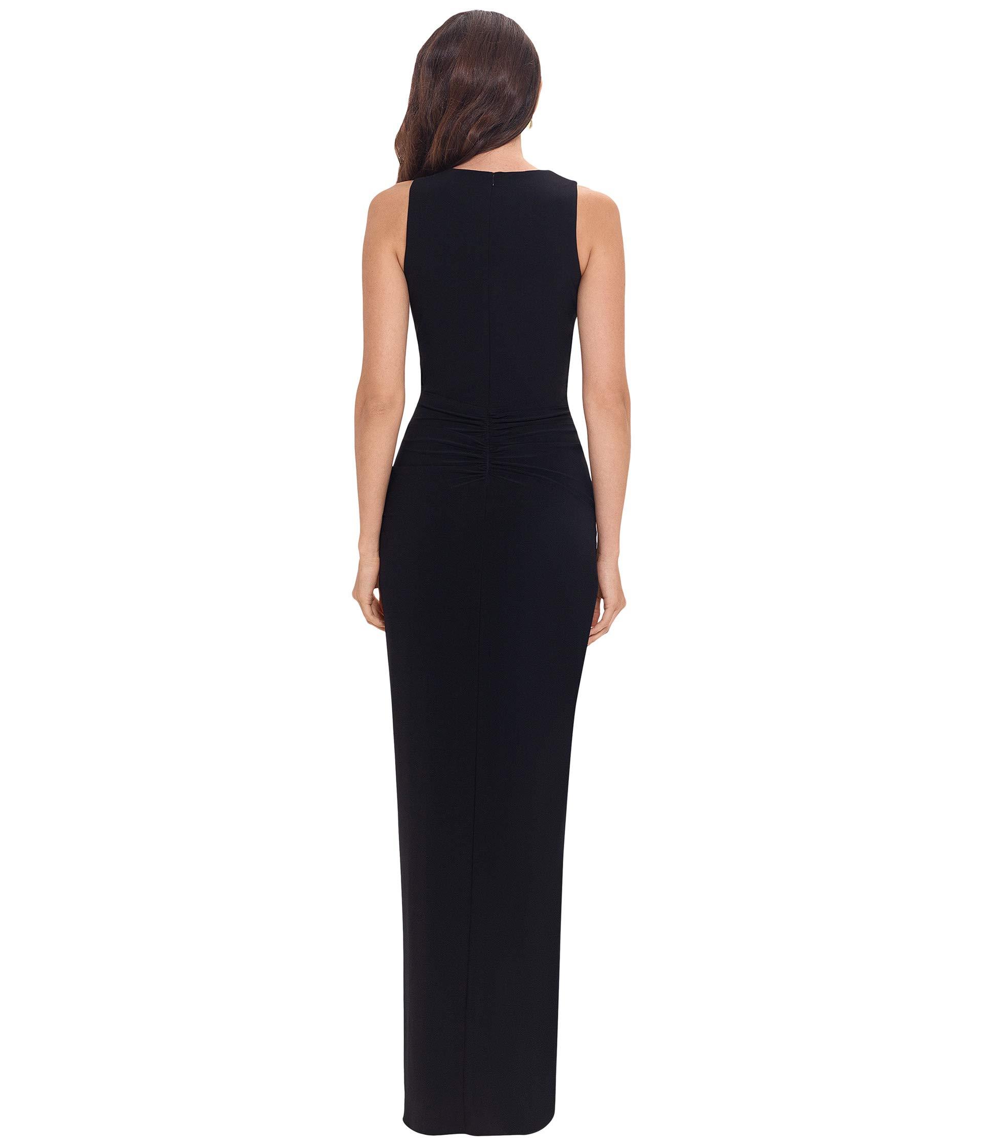 betsy and adam v neck gown