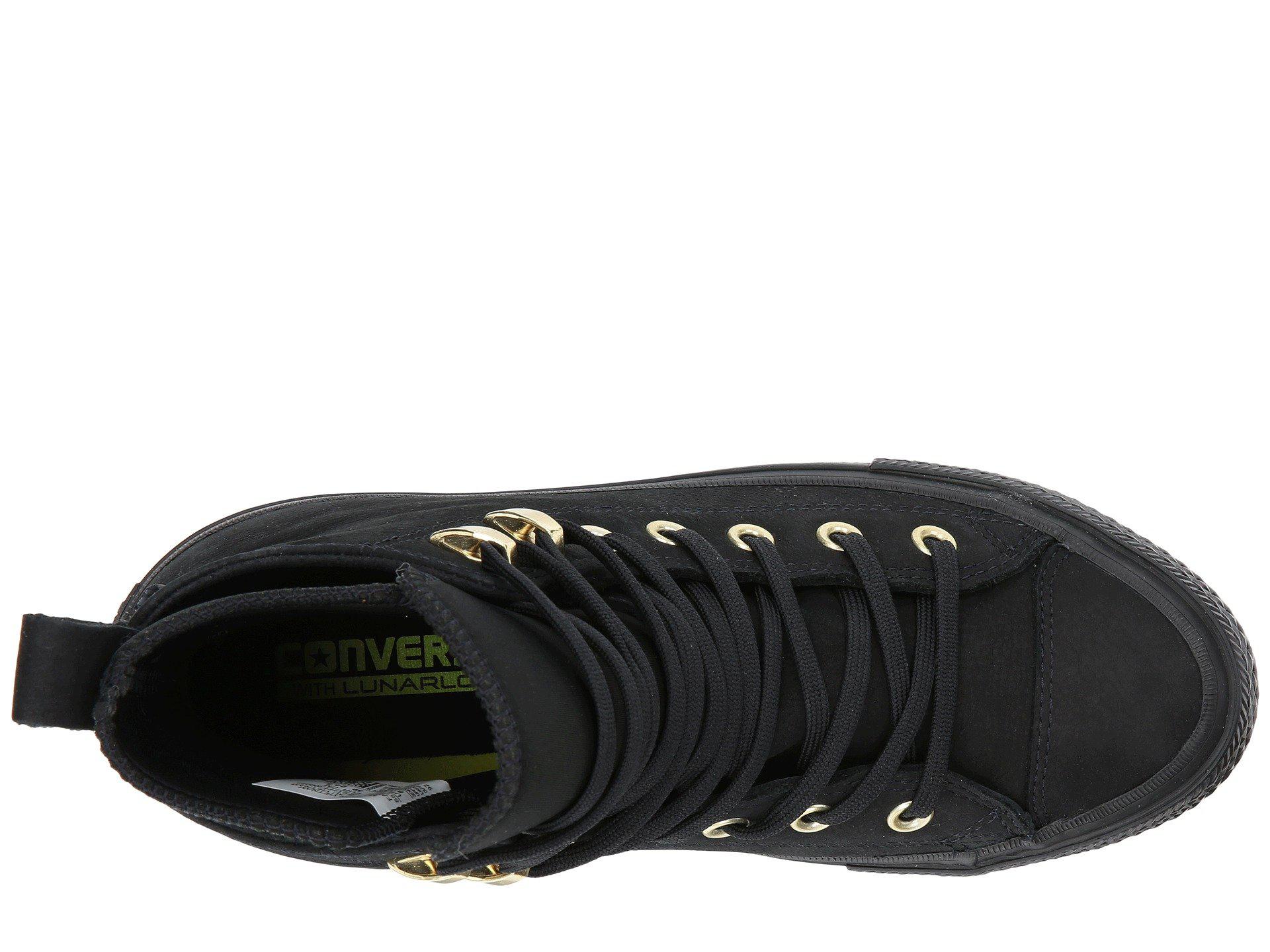 Converse Chuck Taylor® All Star® Waterproof Boot Nubuck Hi in Black | Lyst