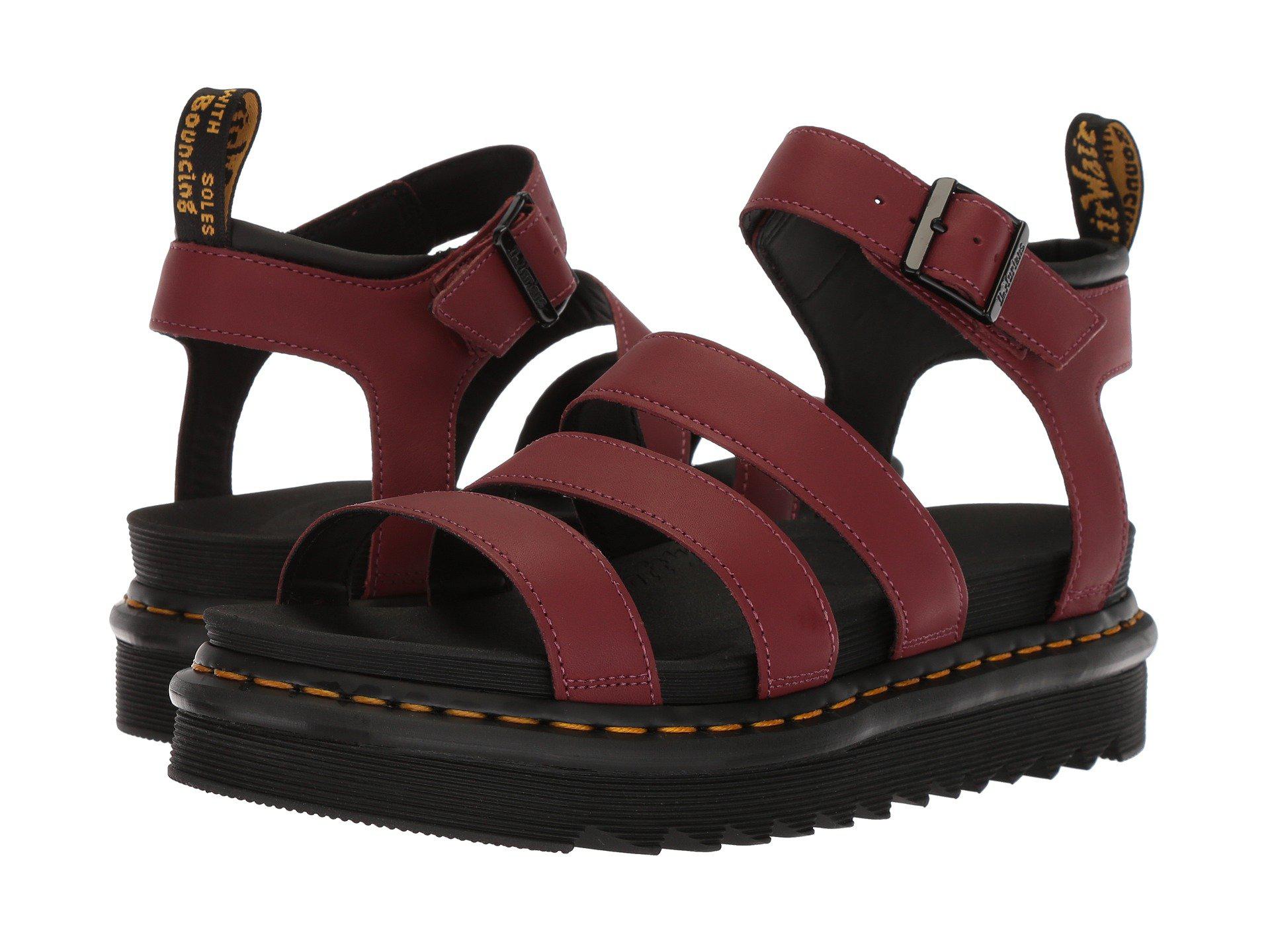 Dr. Martens Blaire Cherry Sandals in Red | Lyst