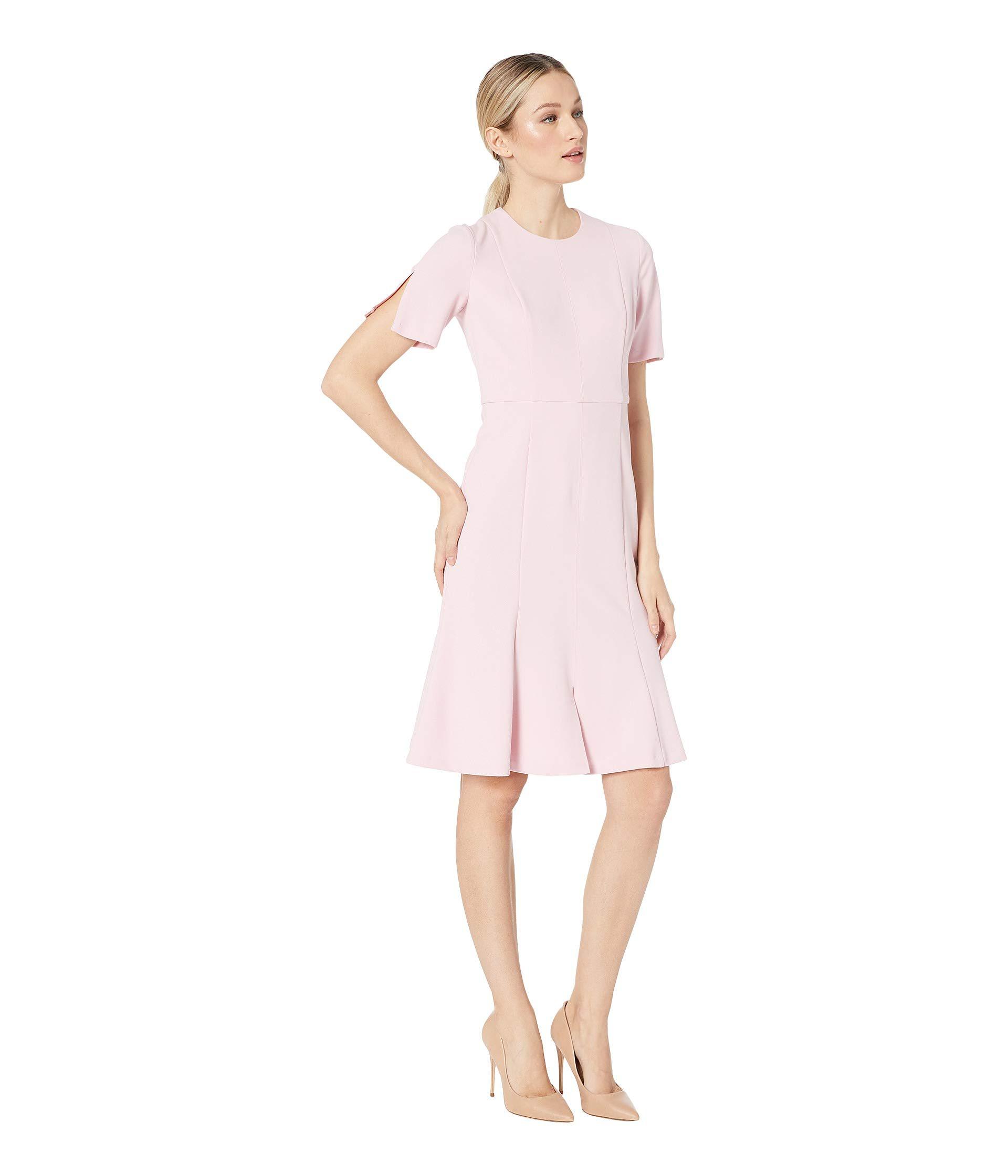 donna morgan short sleeve fit & flare dress