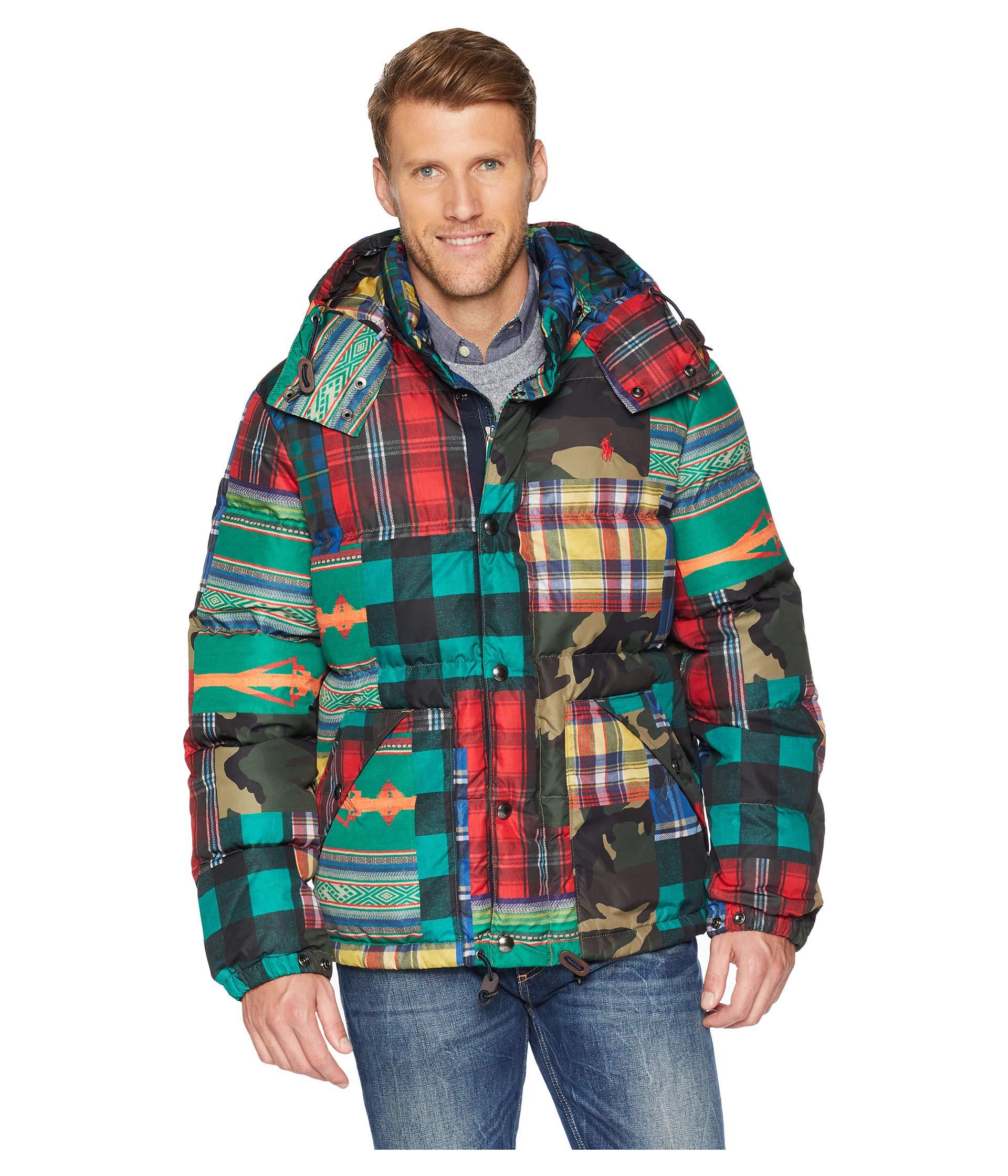polo patchwork down jacket