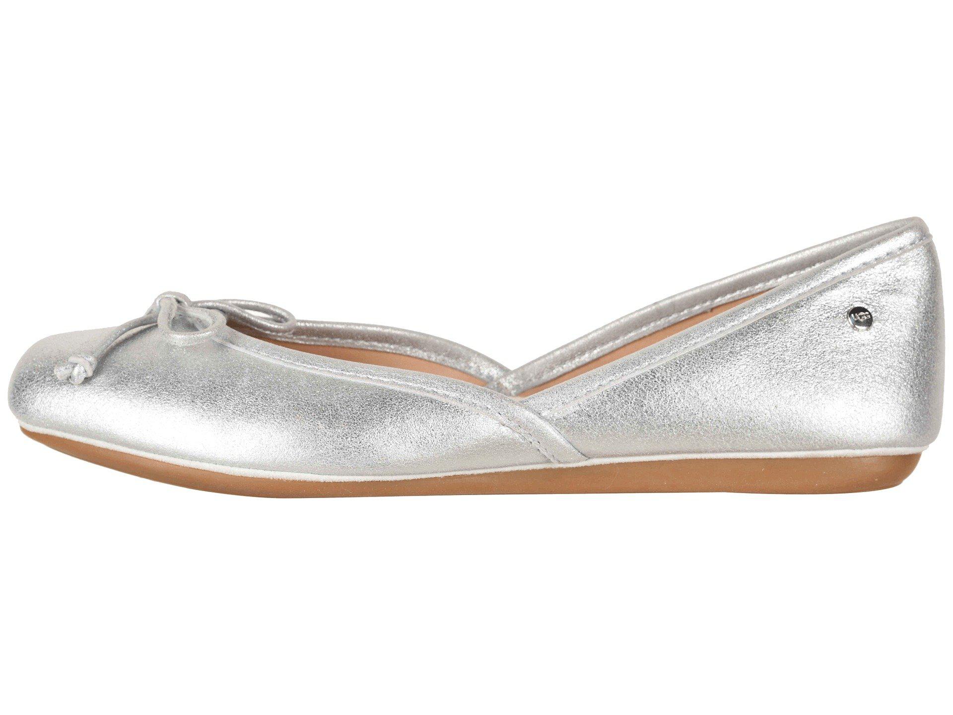 ugg lena flat silver