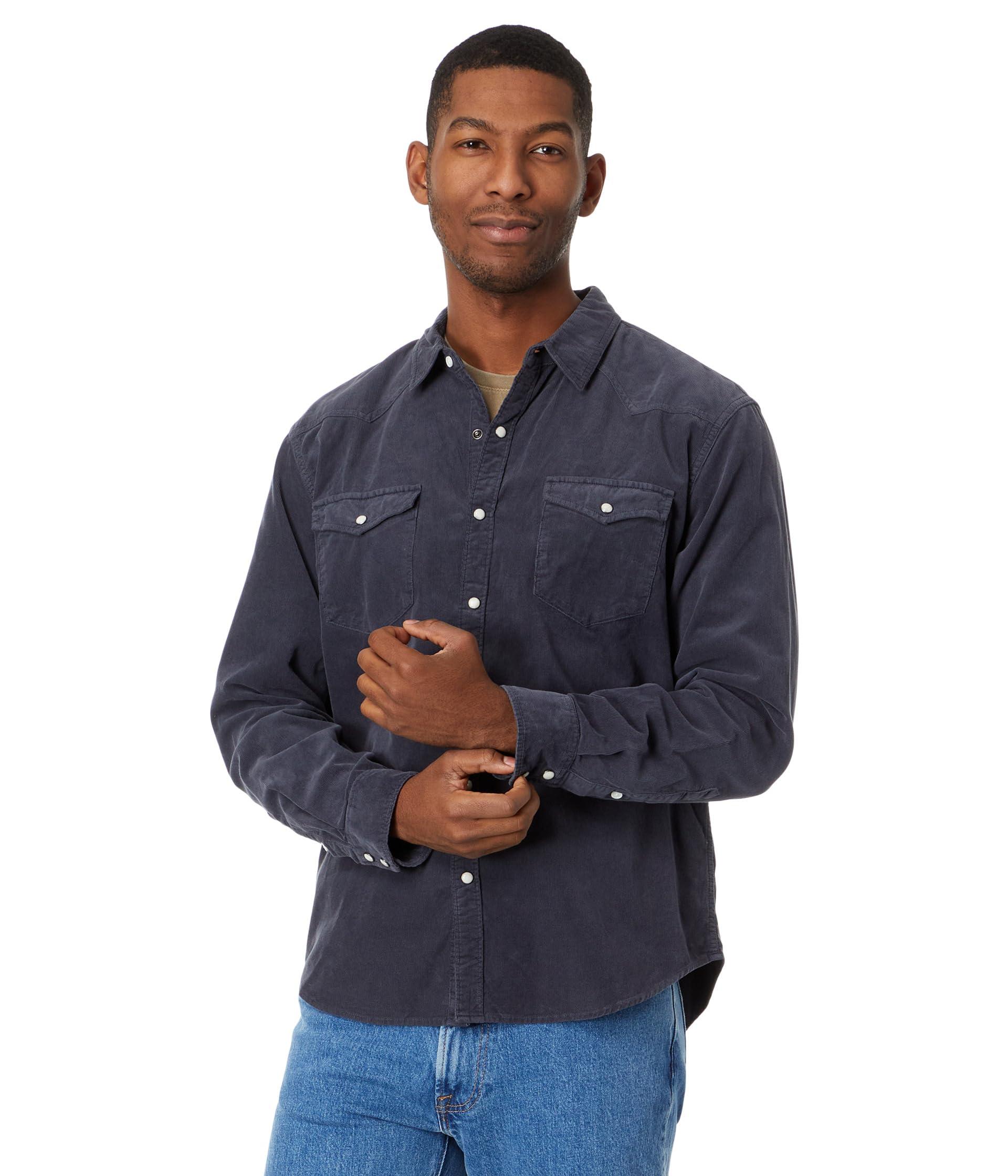 Lucky Brand Corduroy Western Long Sleeve Shirt in Blue for Men | Lyst