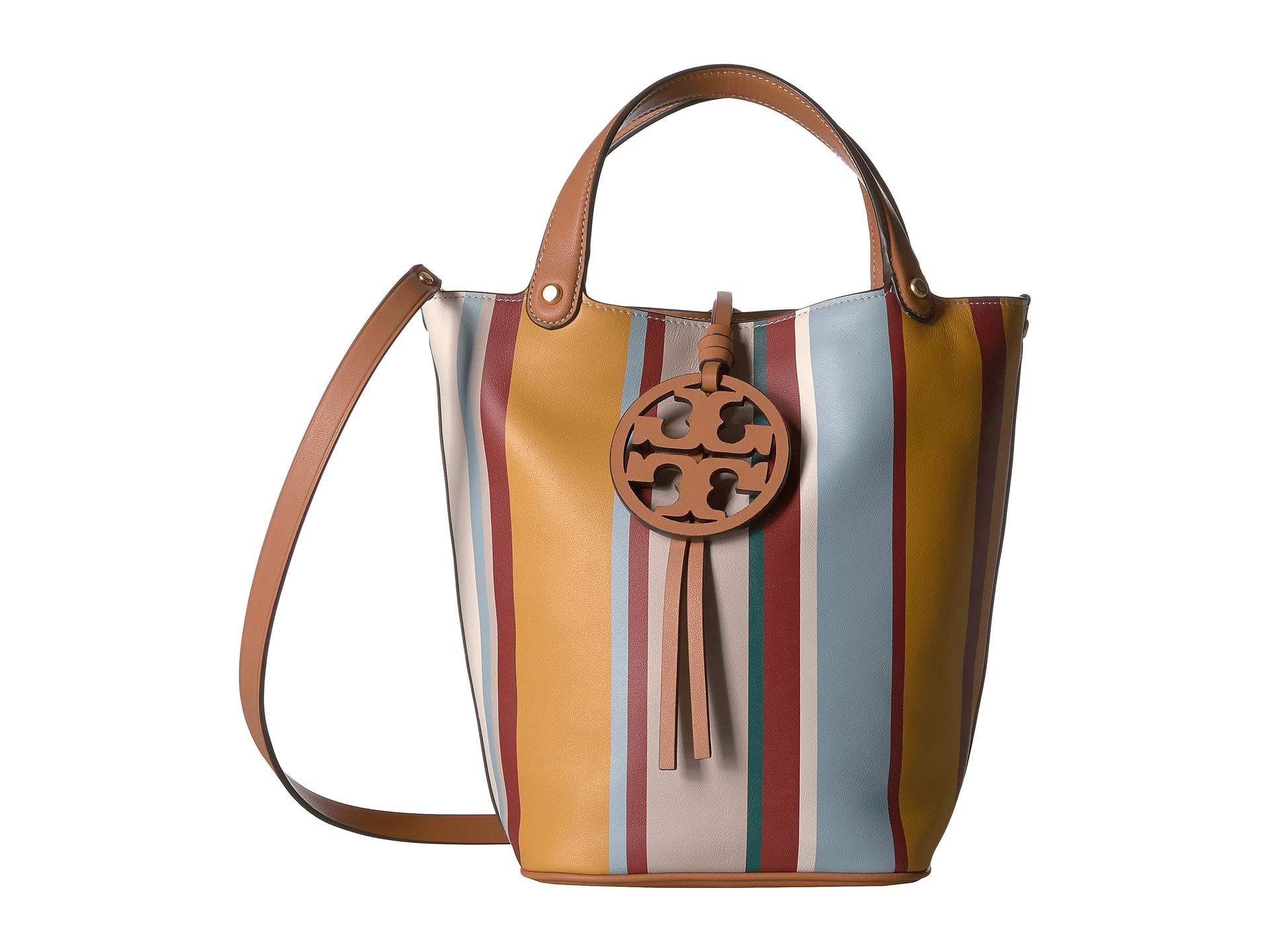 tory burch miller striped mini tote