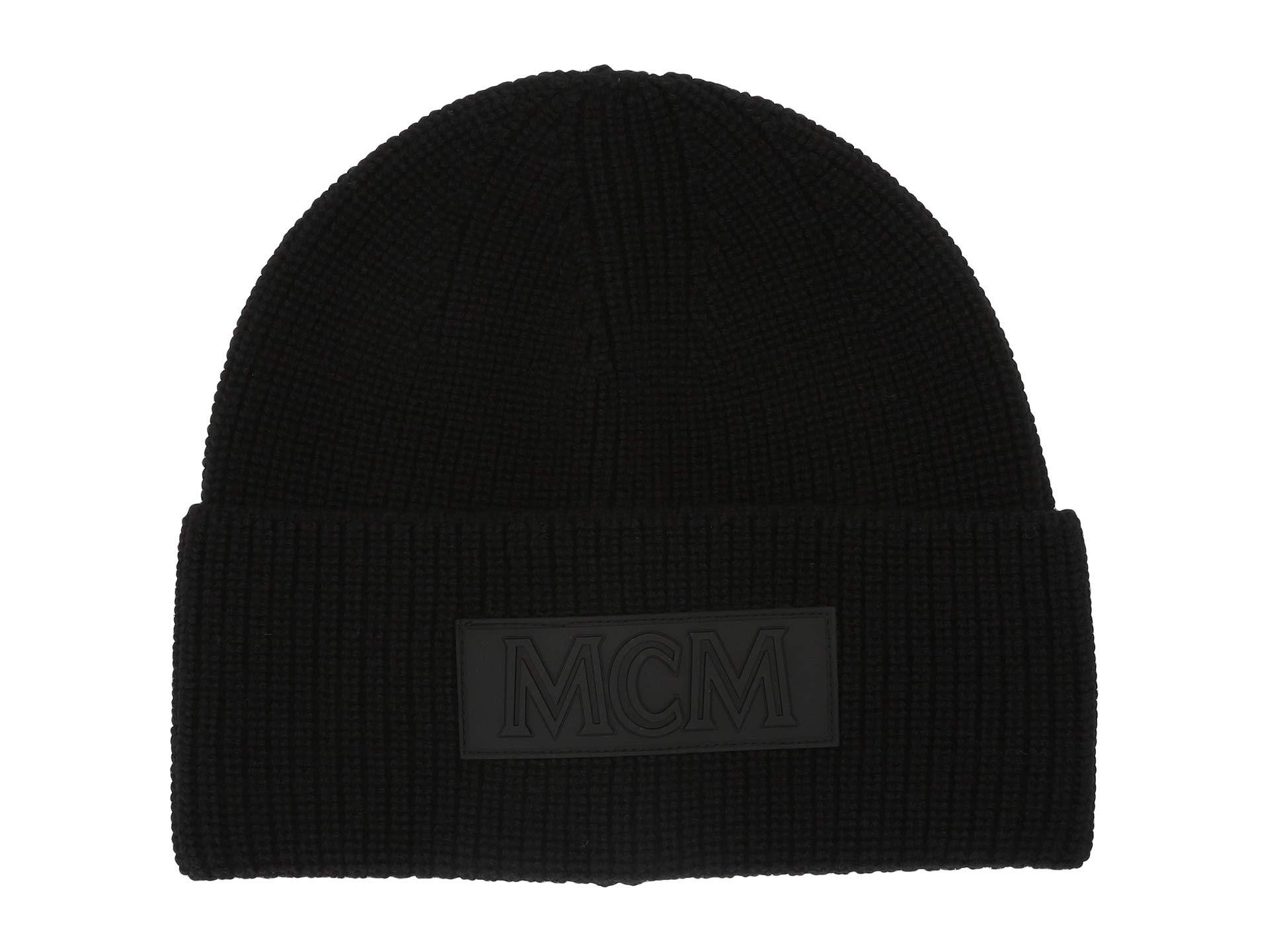 MCM Wool Logo Beanie in Black - Lyst
