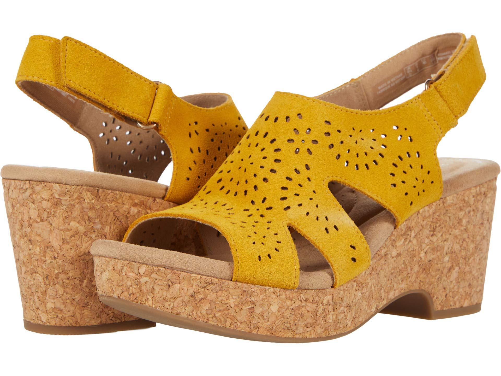 clarks yellow sandals