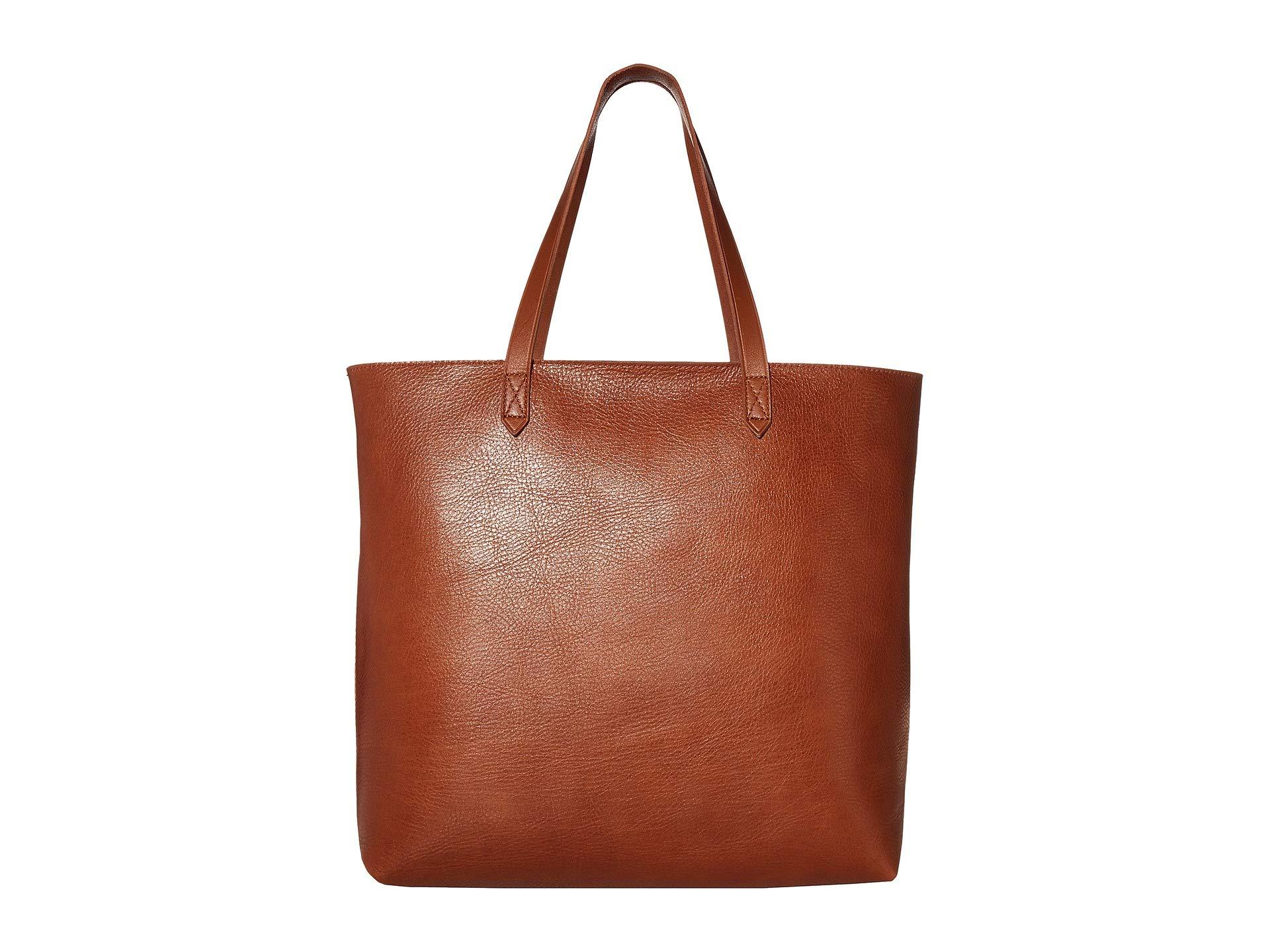 Madewell Leather Zip Top Transport Tote in Brown Lyst