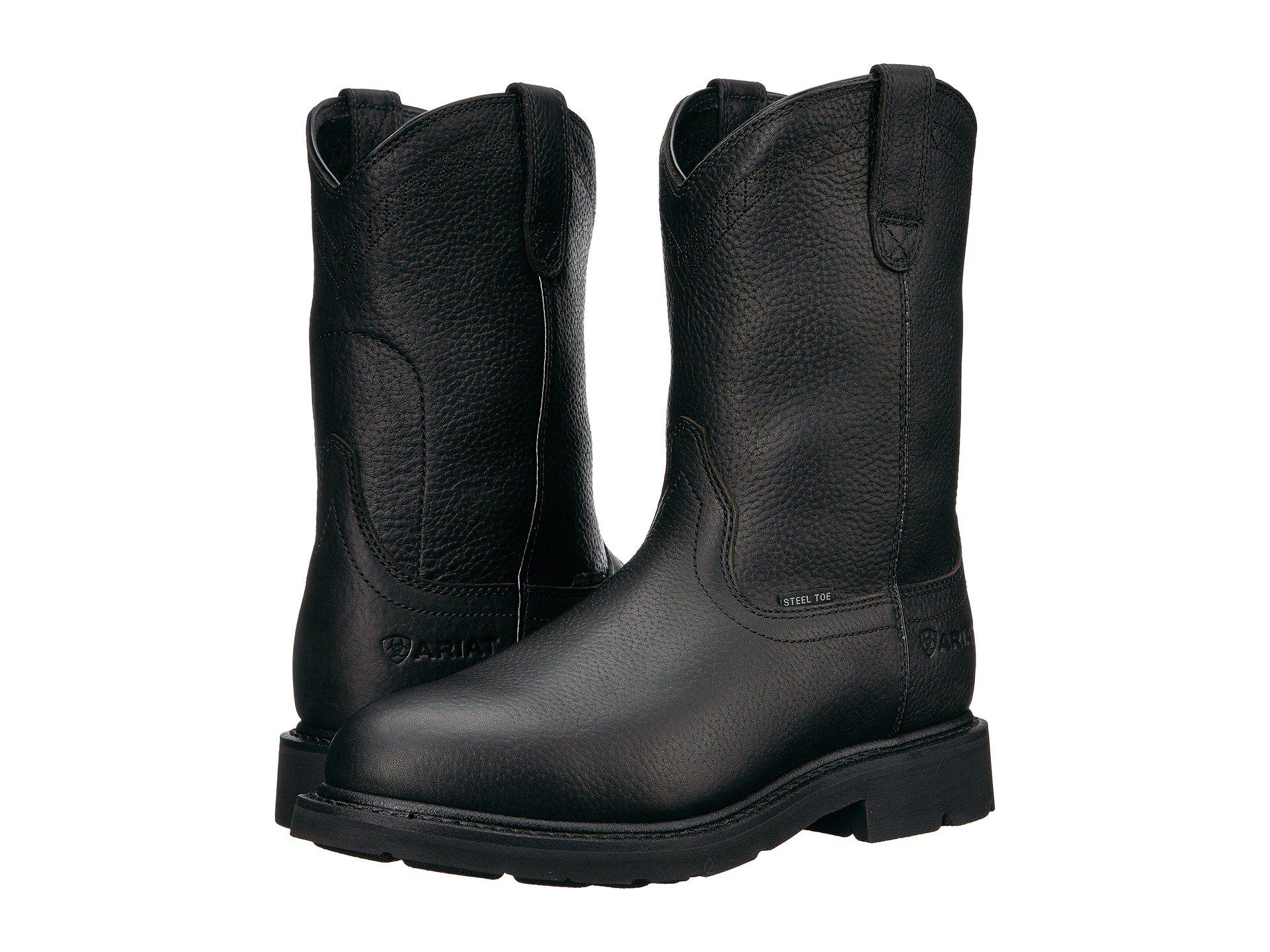 ariat black steel toe boots