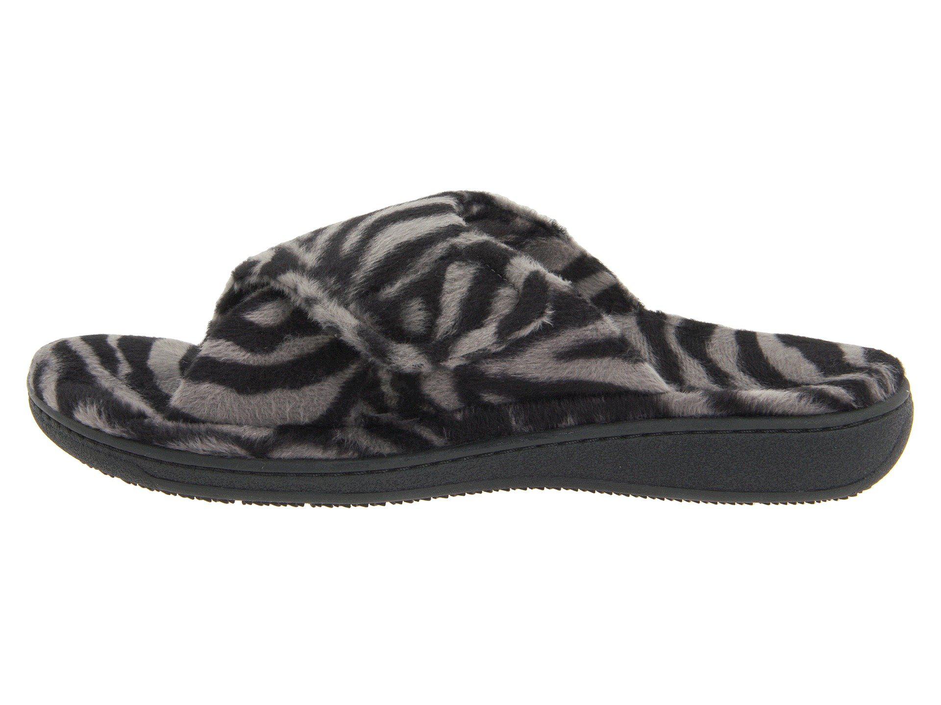 vionic relax slippers zebra
