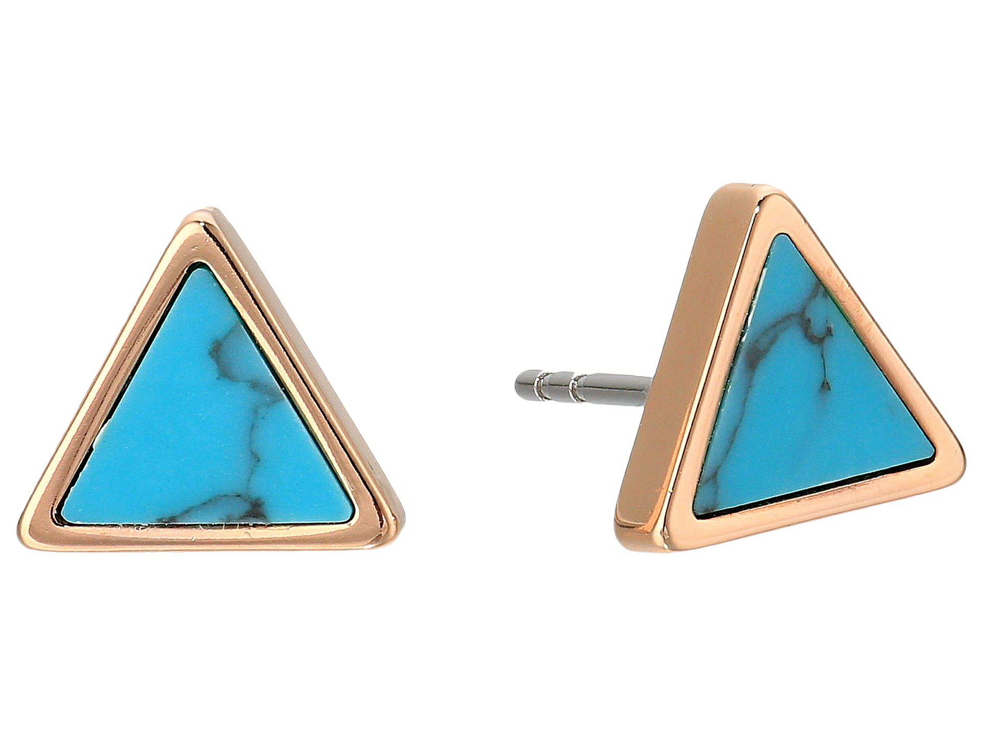 Turquoise triangle earrings