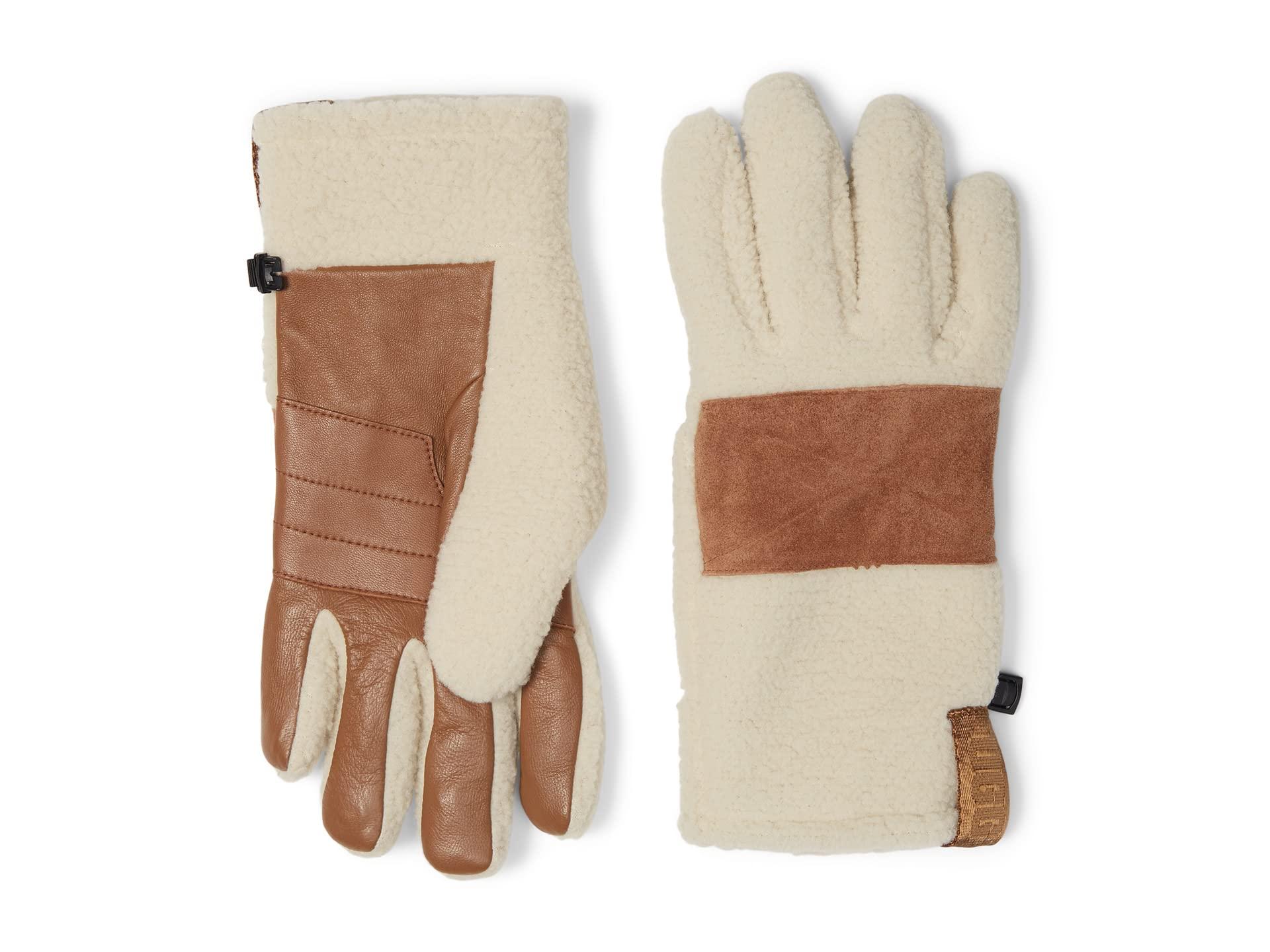 UGG Sherpa Gloves With Conductive Tech Palm Patch in Natural for Men | Lyst