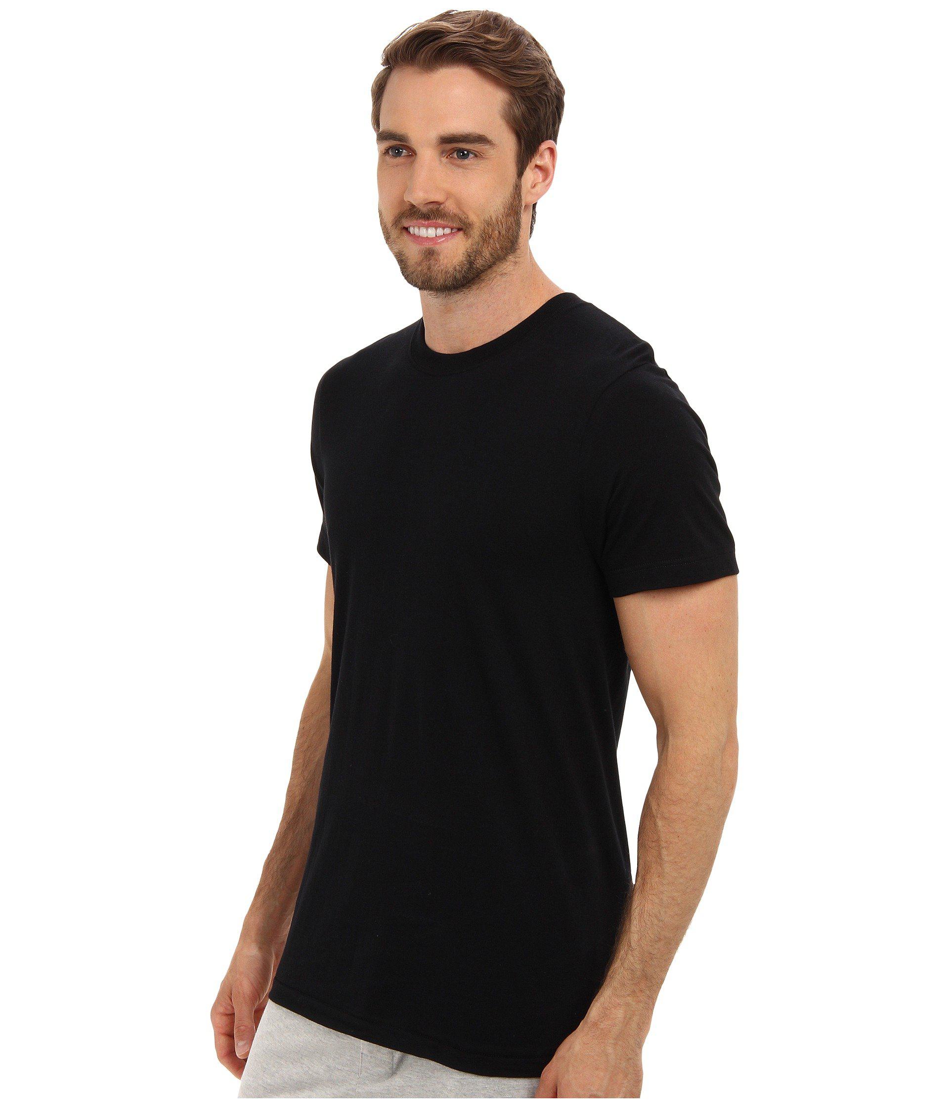 Jockey Cotton Crew Neck T-shirt 3-pack in Black for Men - Lyst